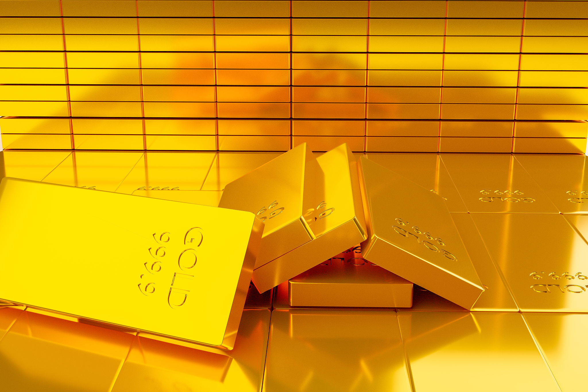 stack of gold bars. financial concept