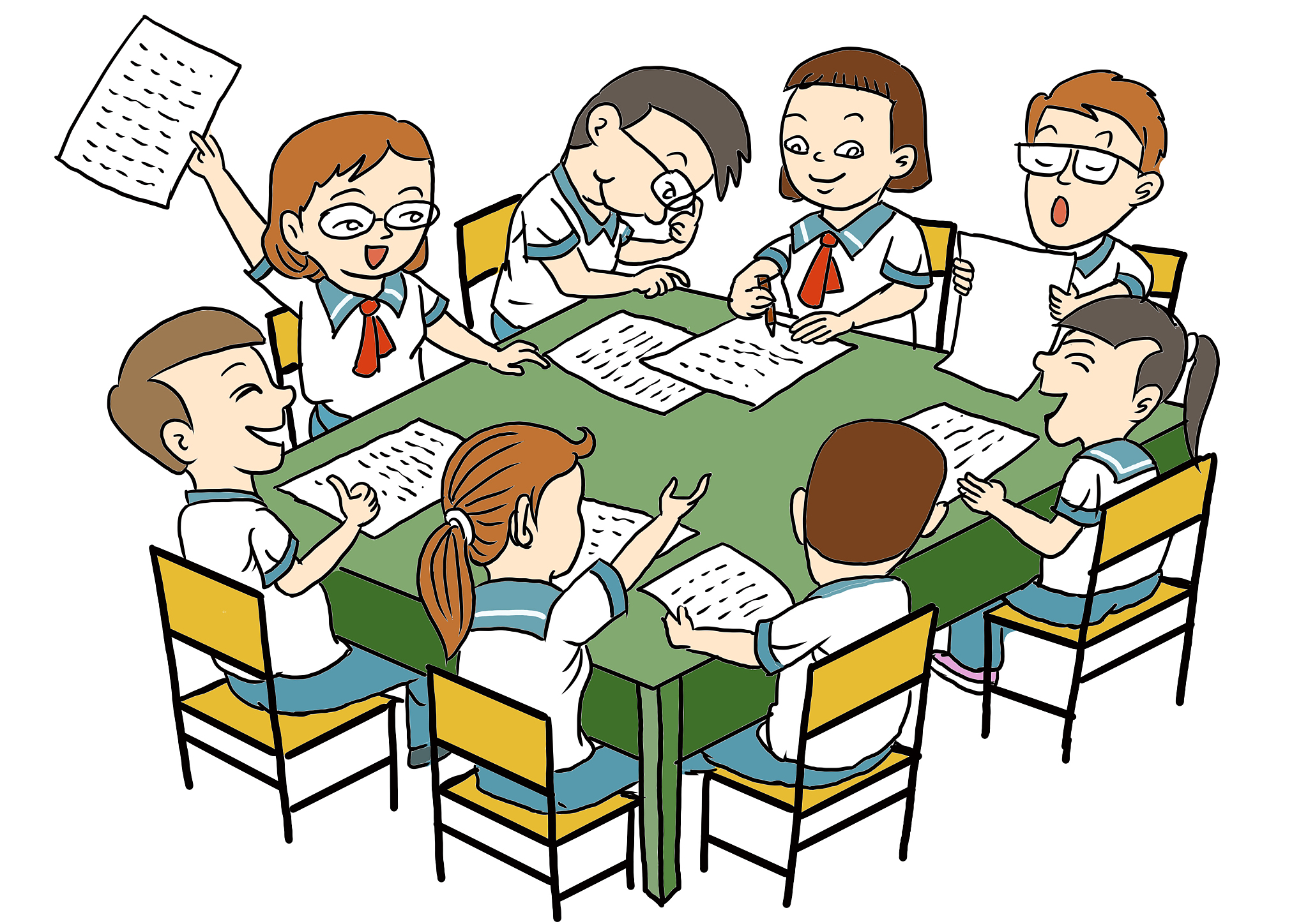 描写人们议论纷纷的片段