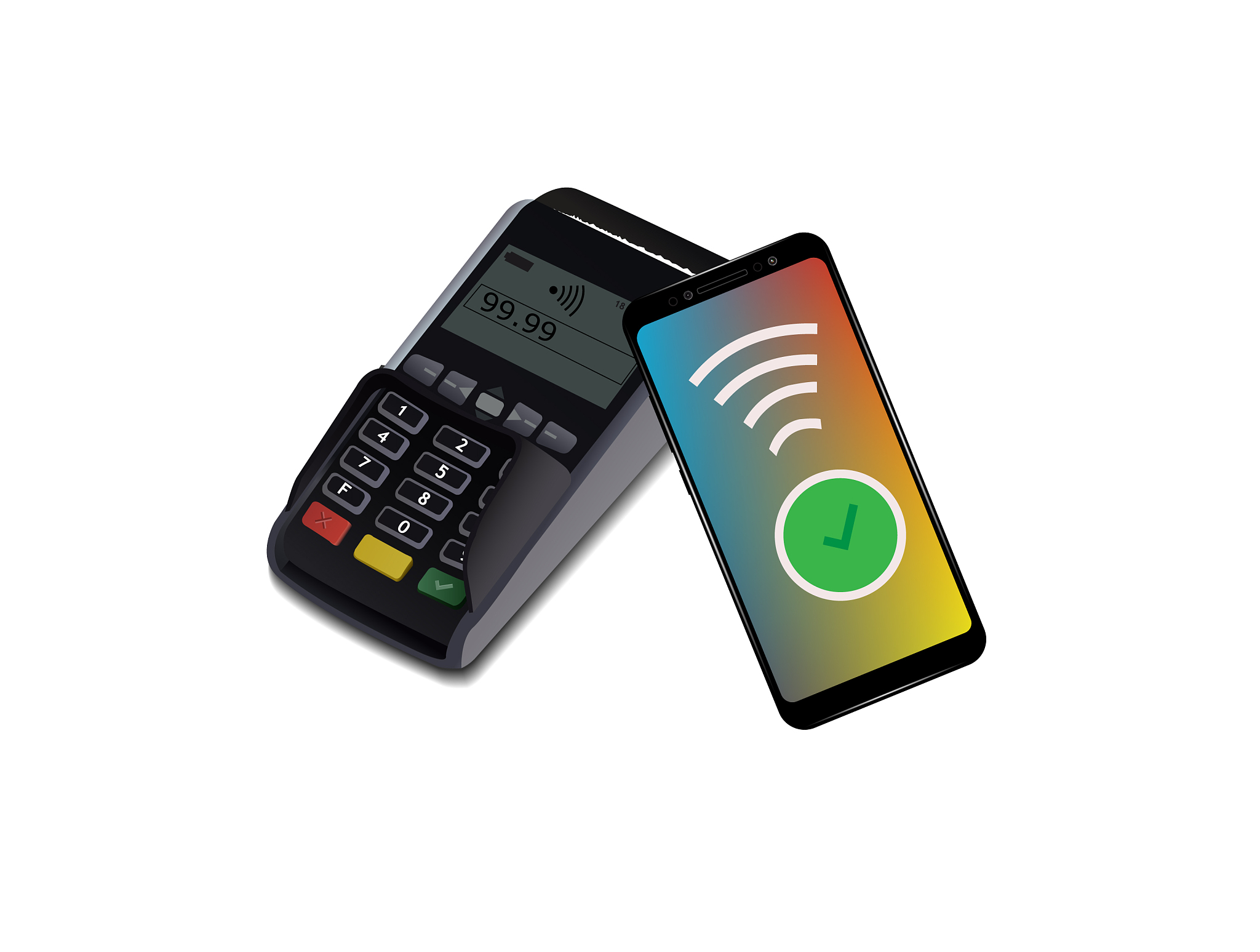 pos terminal with smartphone contactless