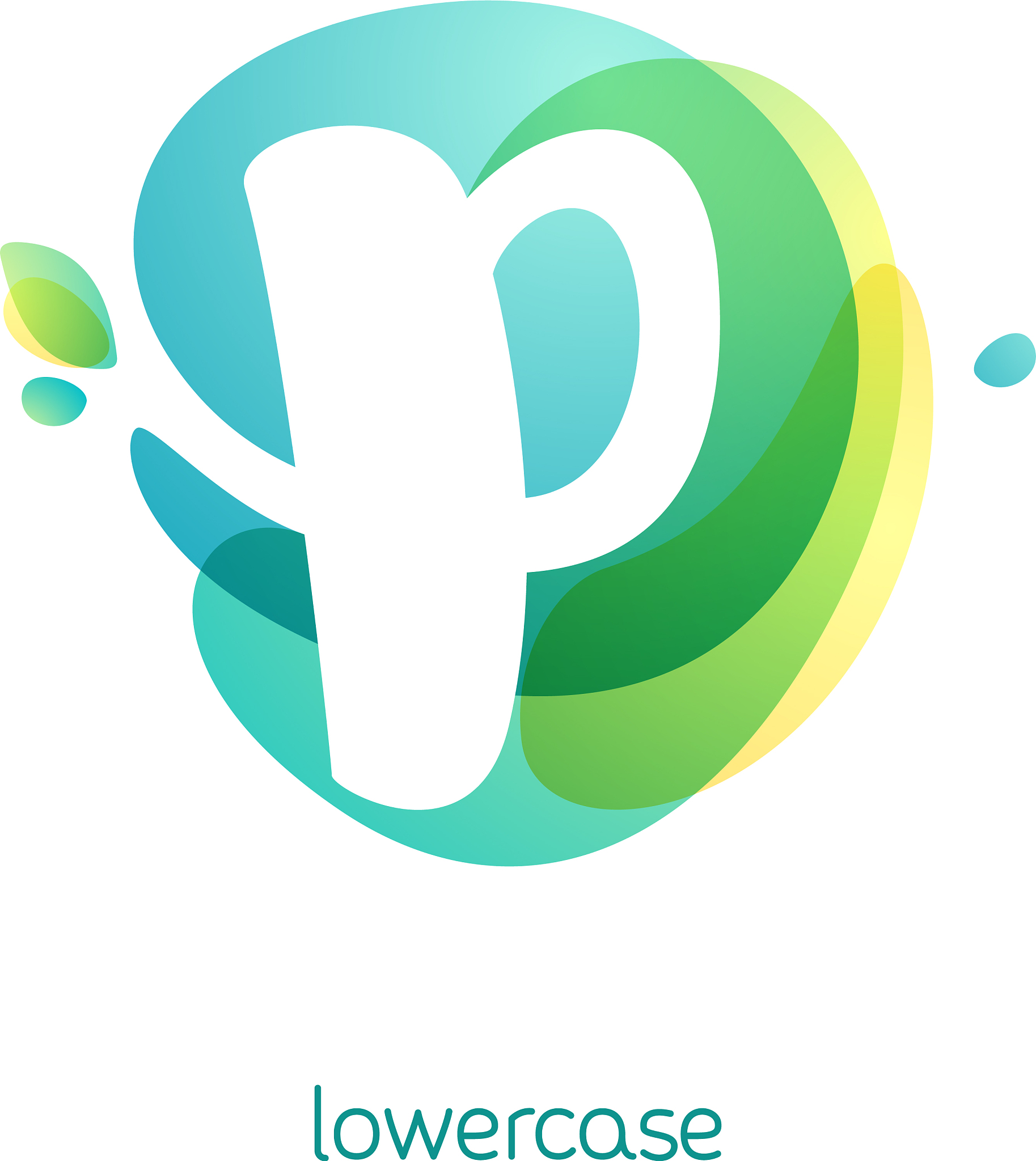 ecology lowercase letter p logo overlapping