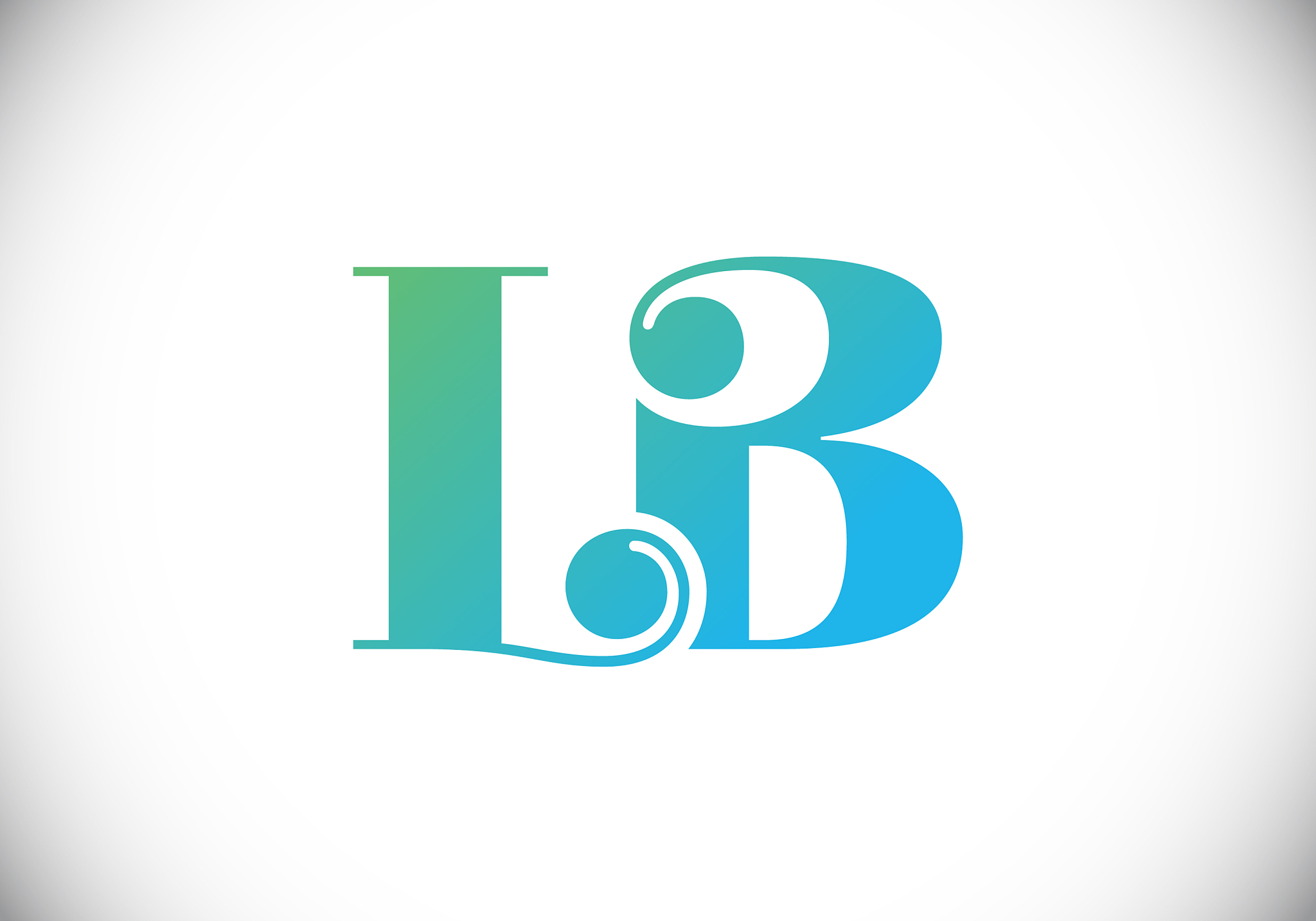 initial monogram letter lb logo design template l