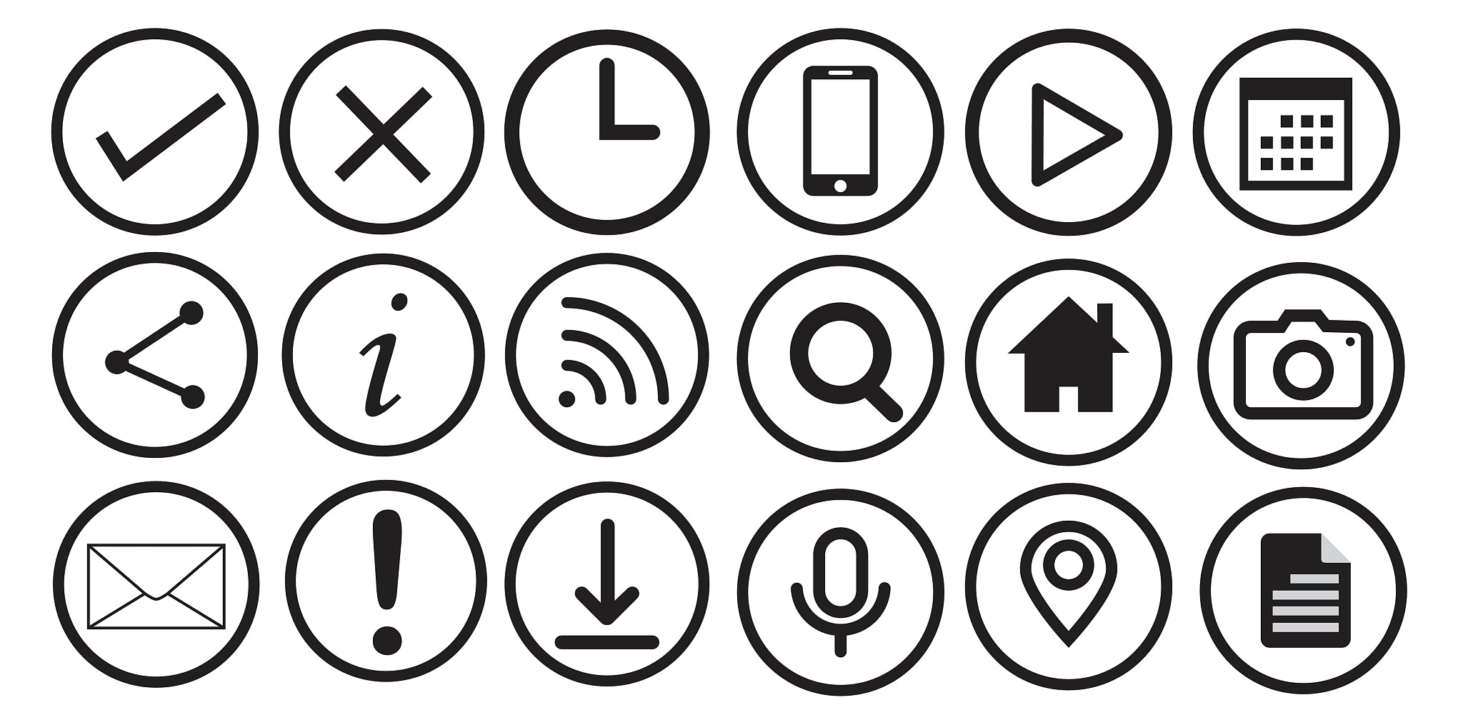 set of web icons