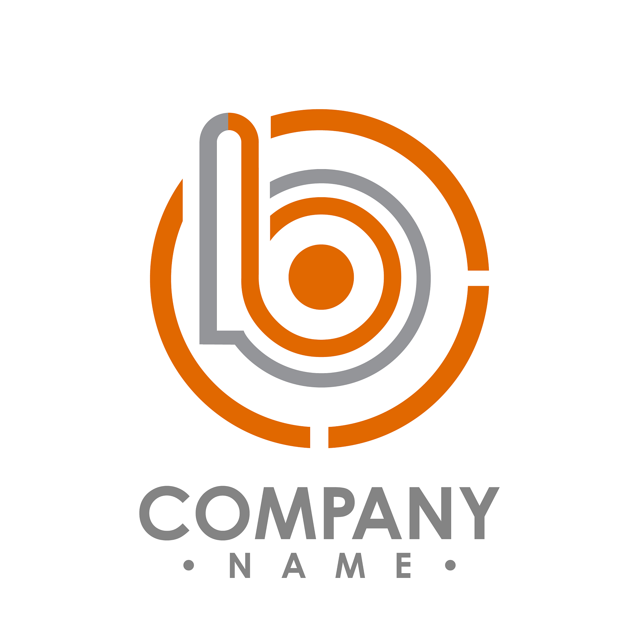 business corporate letter b logo design colorful