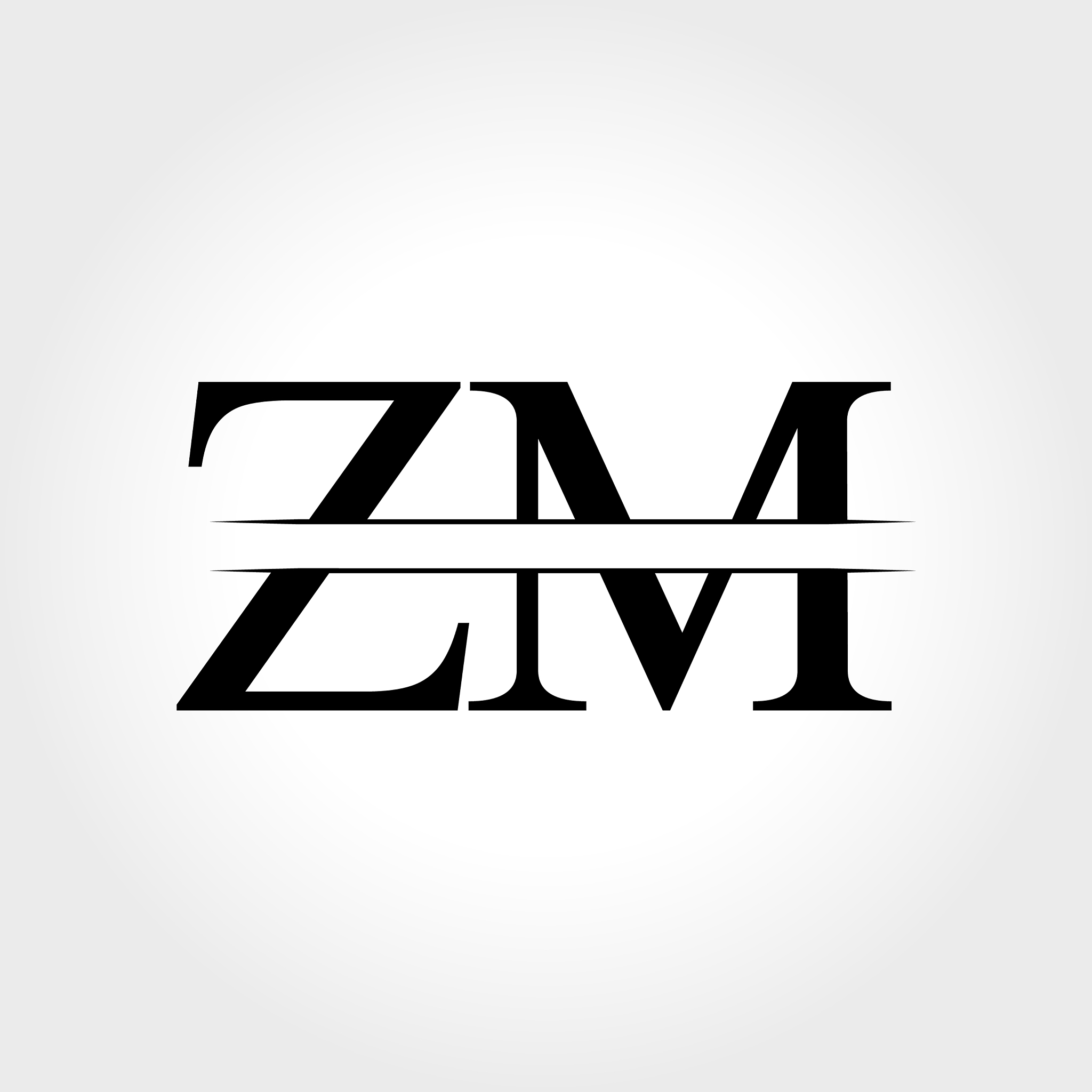 initial zm logo design template creative letter