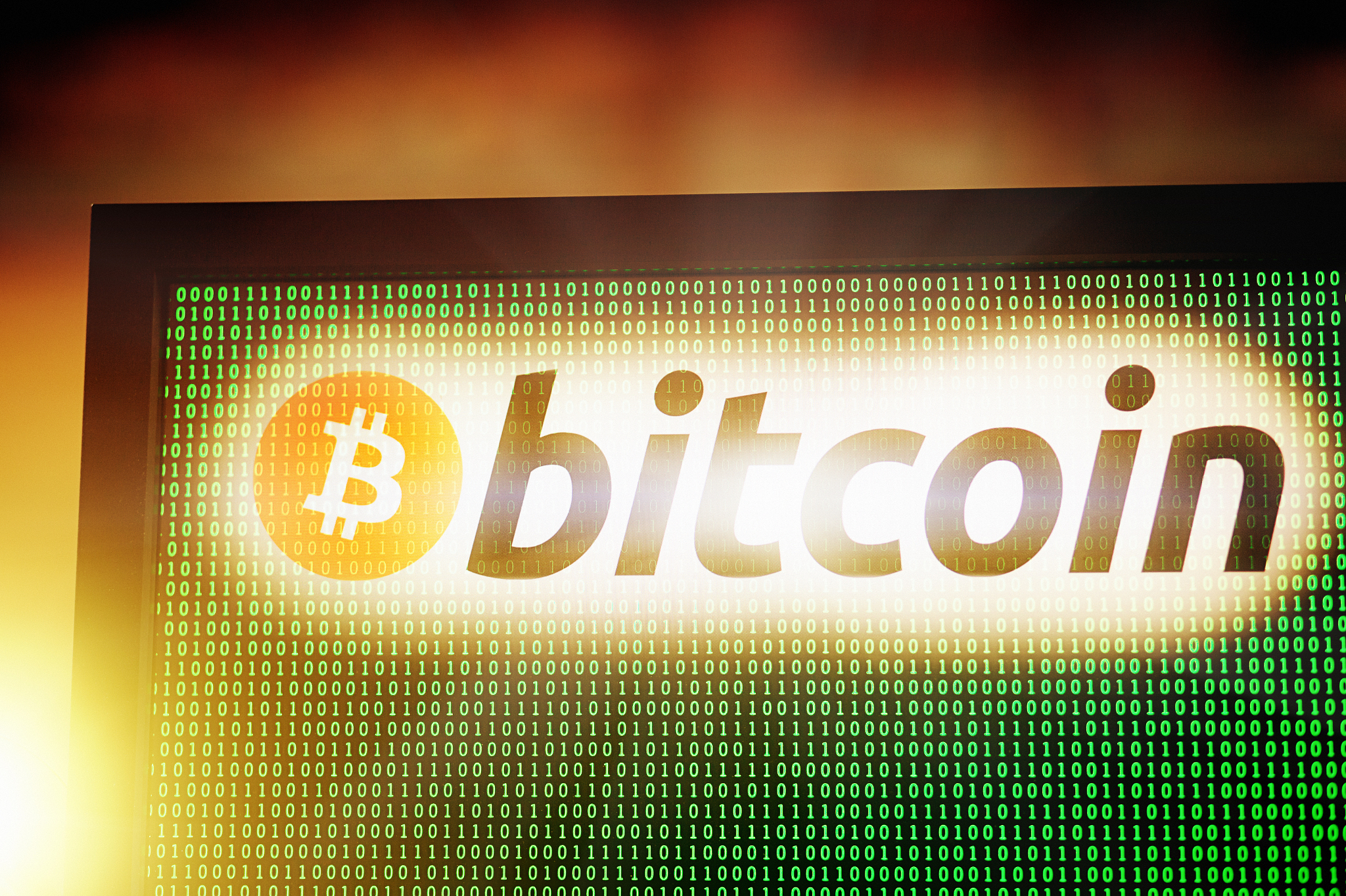 bitcoin name on computer monitor