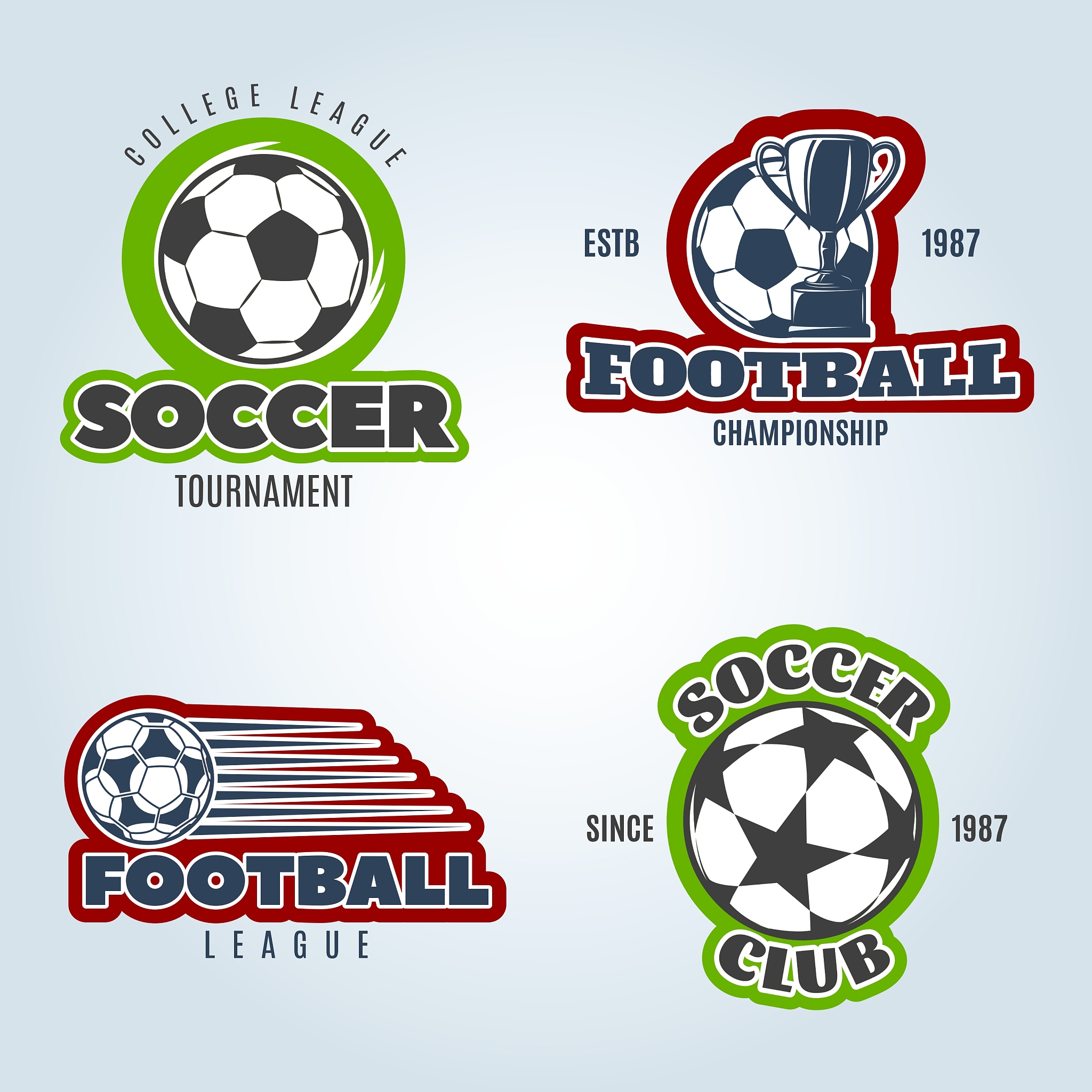 soccer colored logos