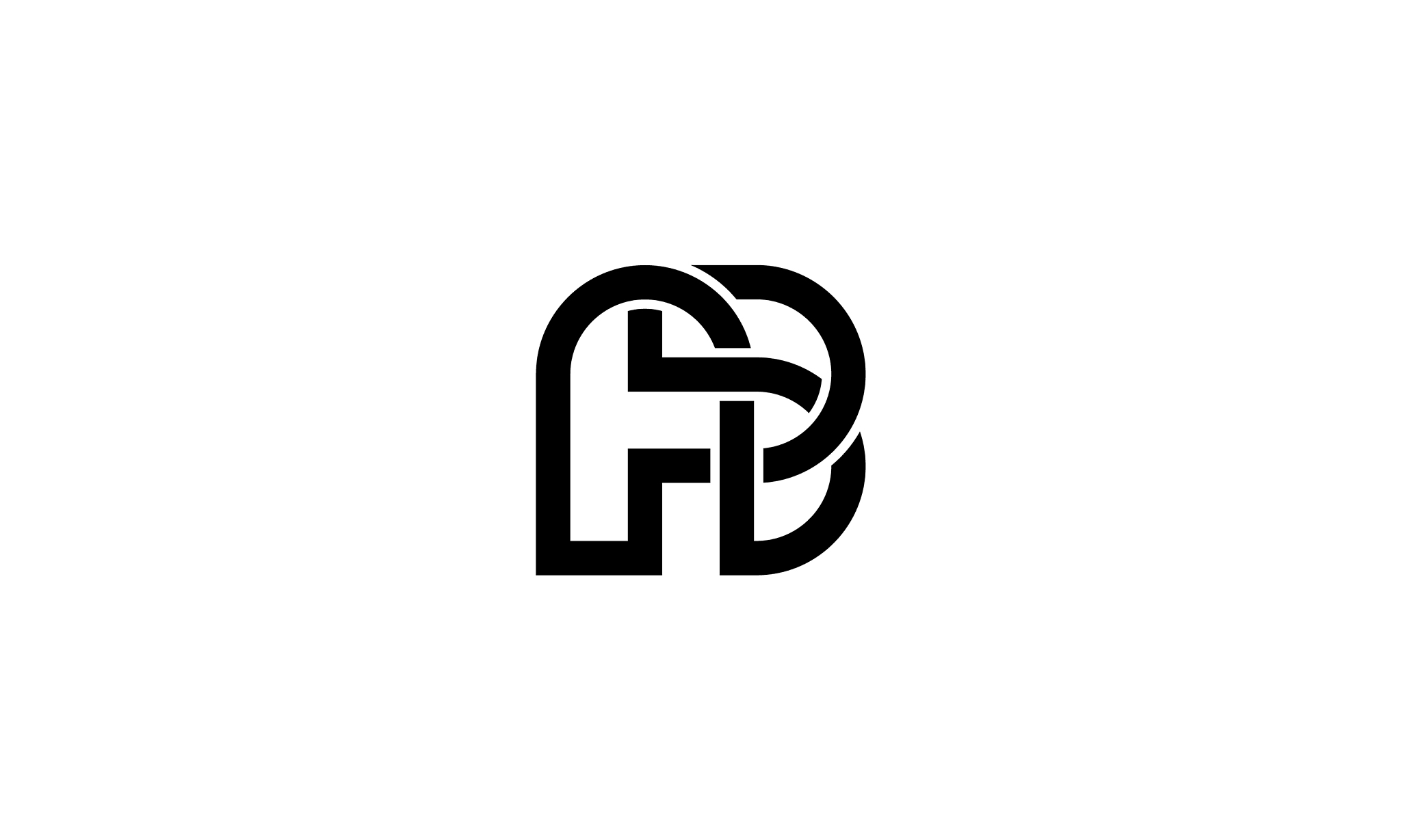 letter a and b logo design concept