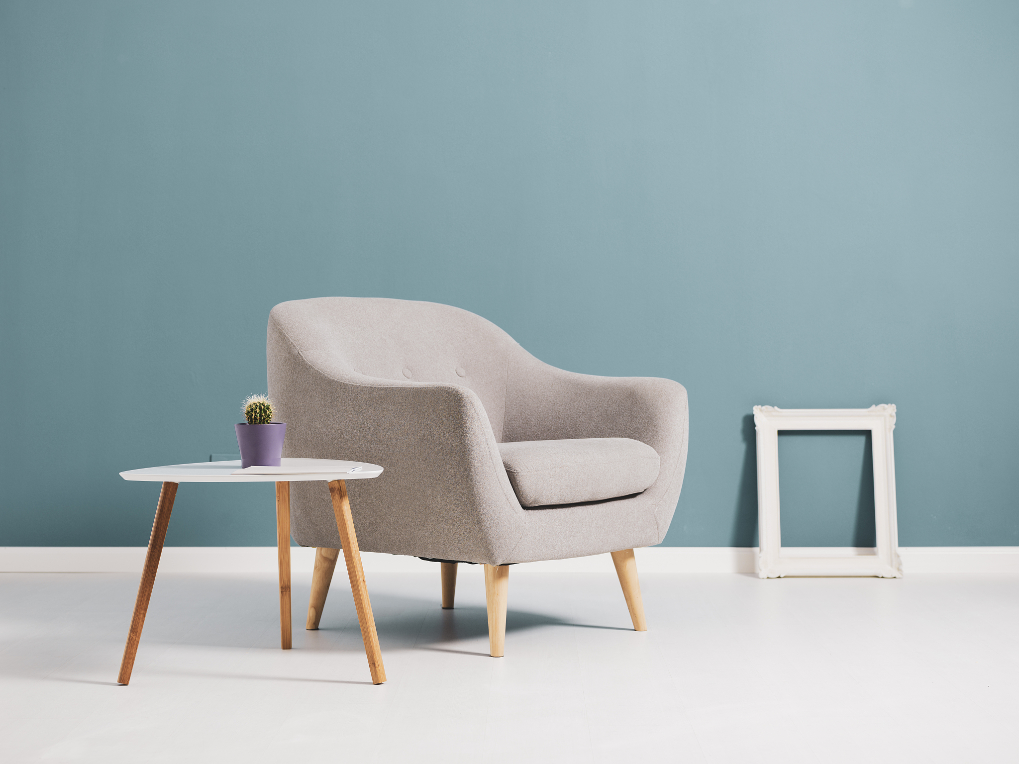 living room interior with minimalist furnishing