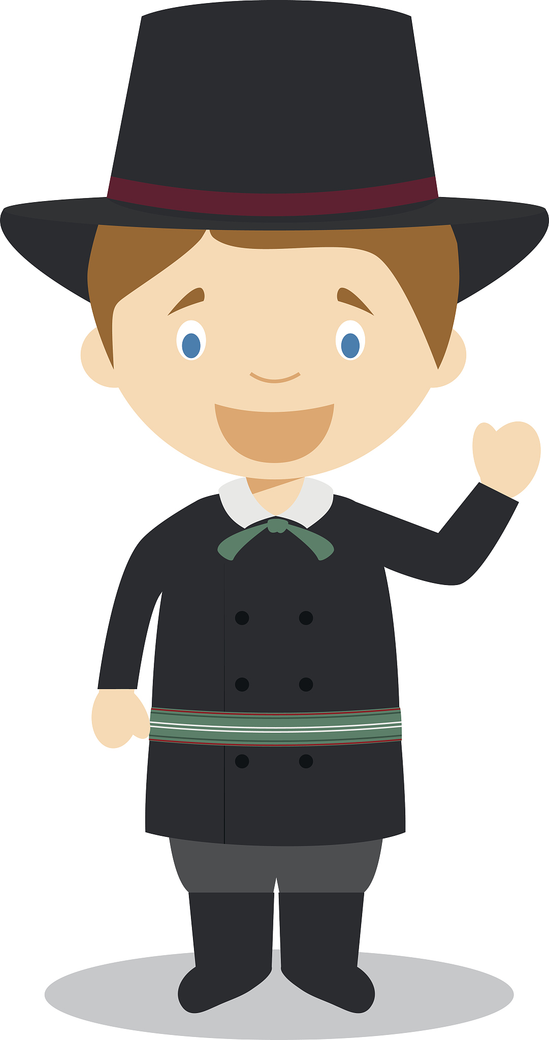 character from latvia dressed in the traditional way vector illu