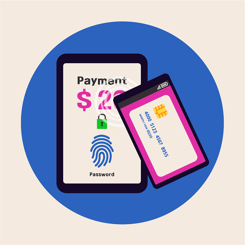 round icon - mobile payment