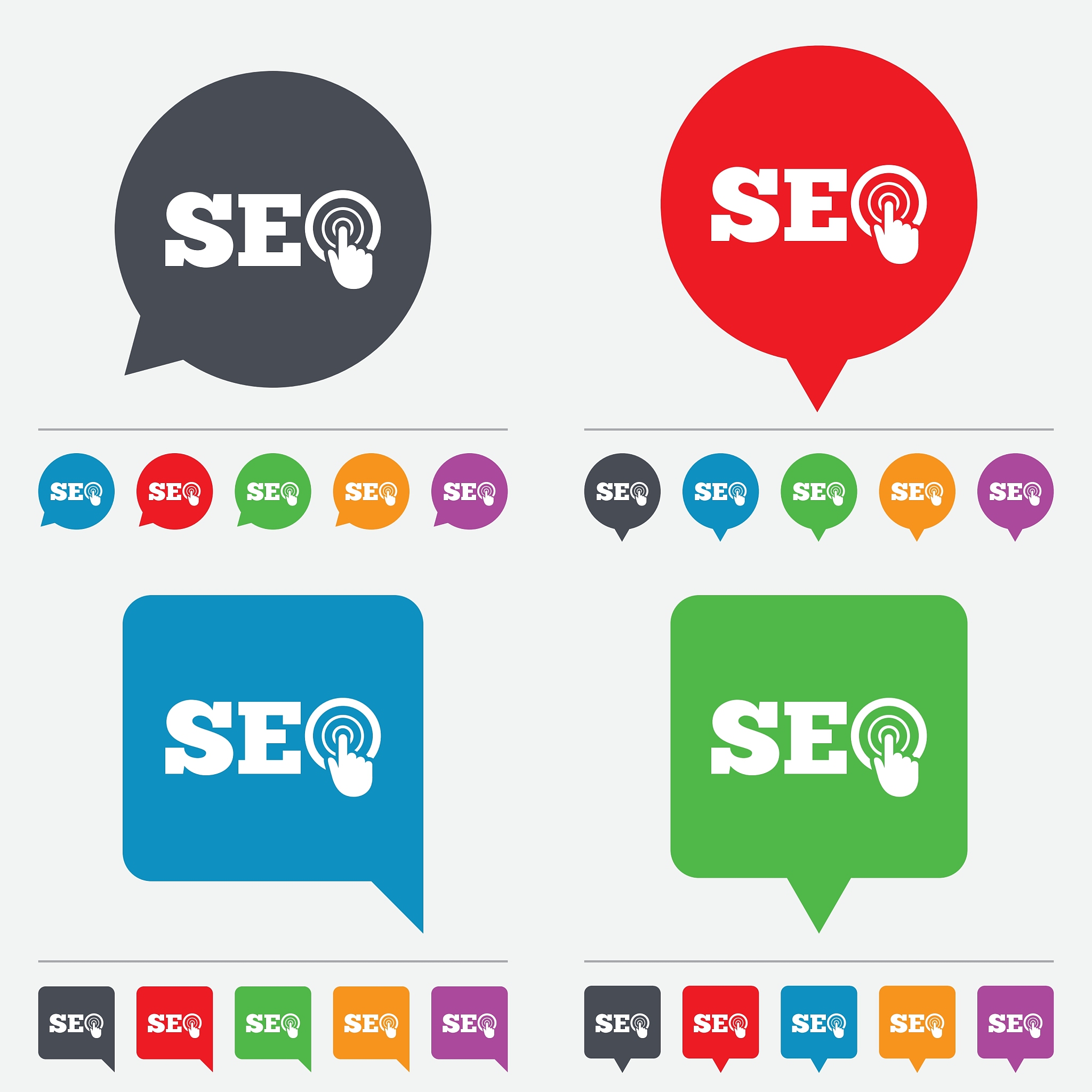 seo sign icon search engine optimization symbol