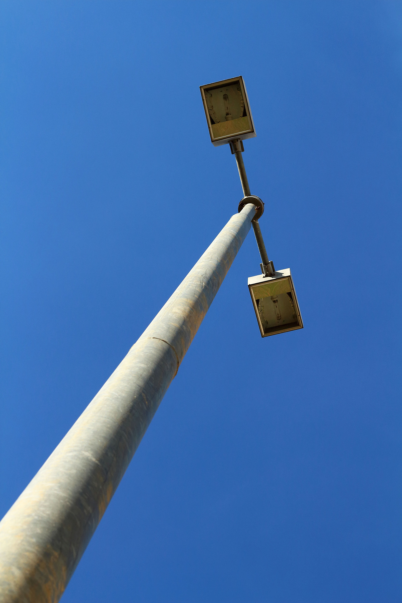 spotlight on blue sky