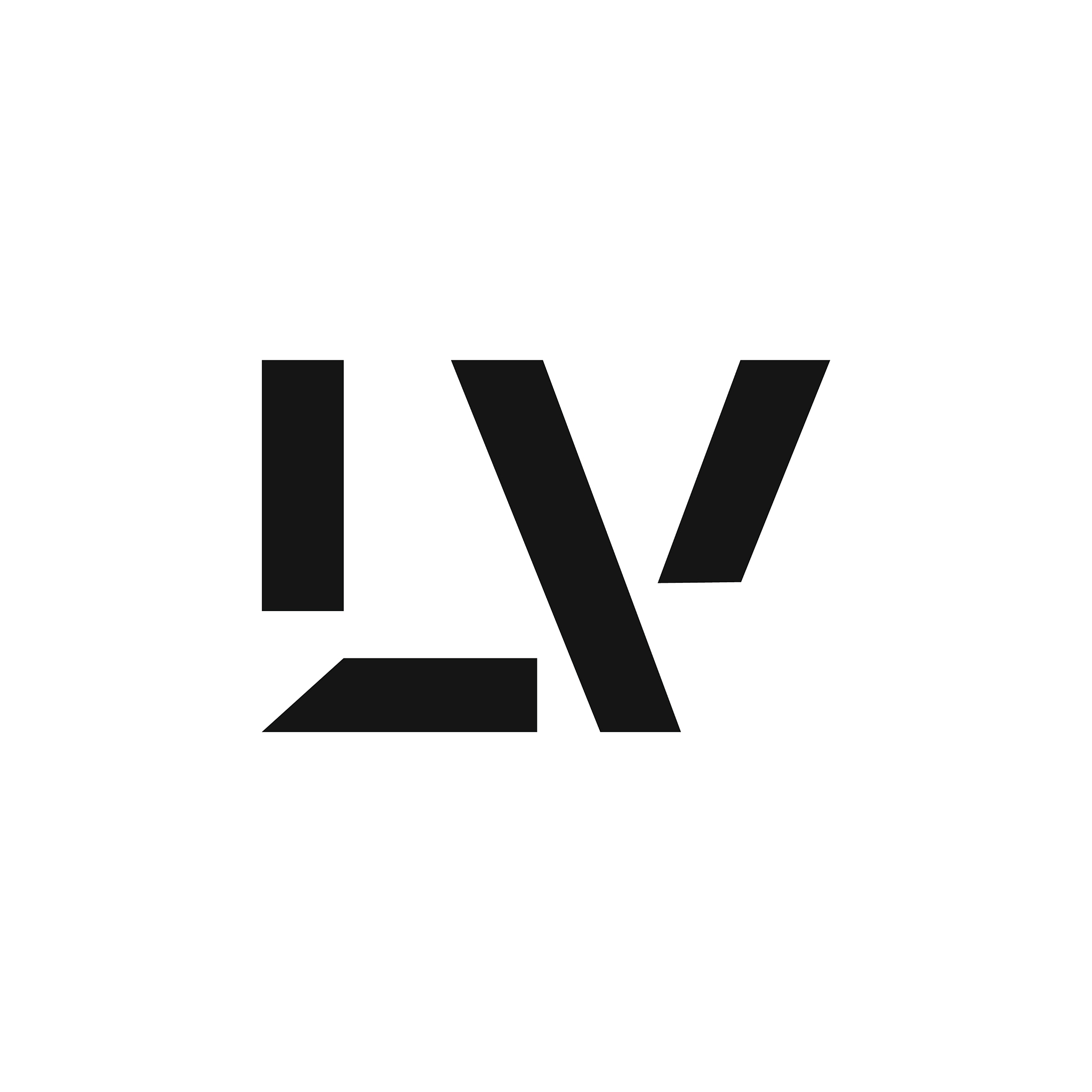 initial lv letter business logo design template