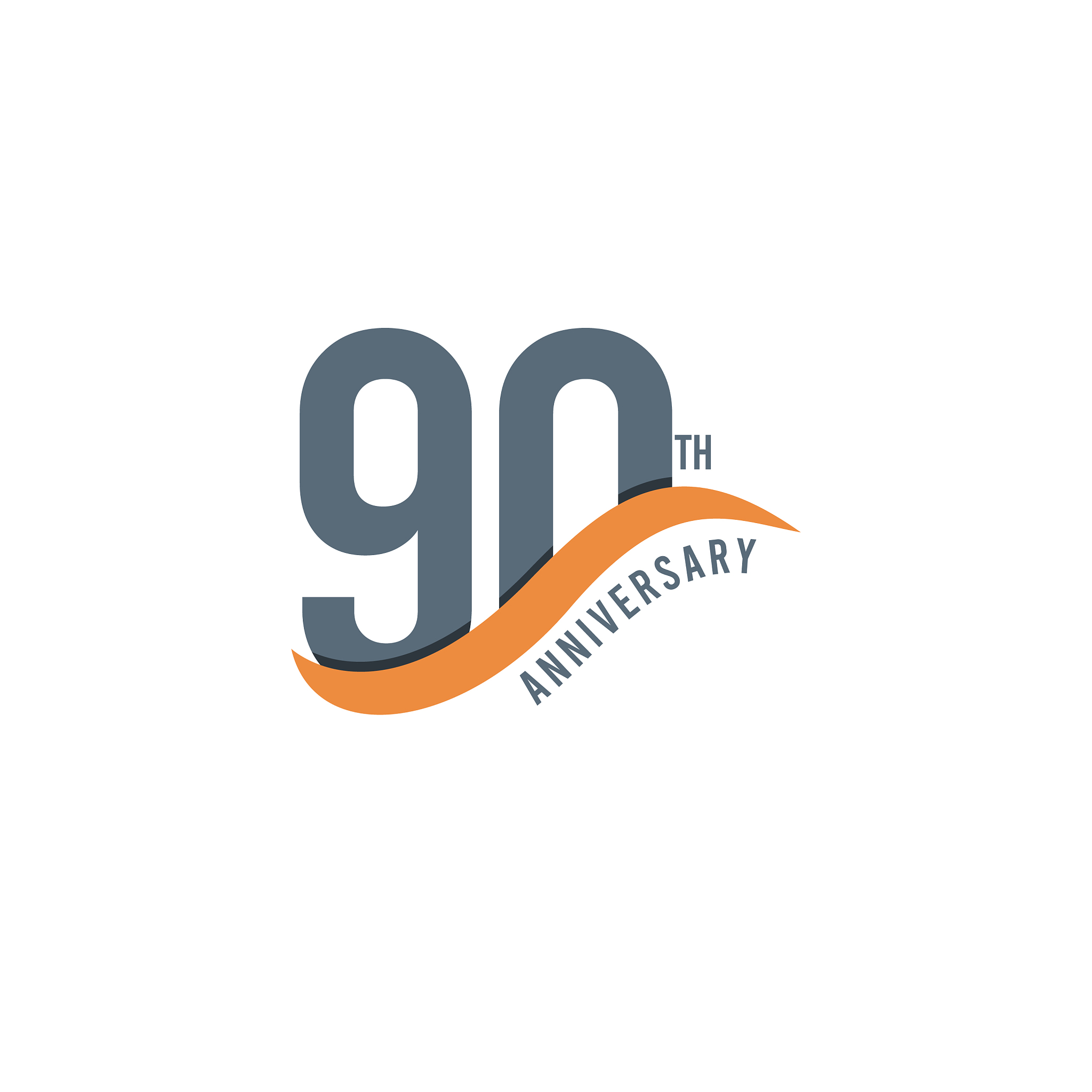 90 year anniversary template design