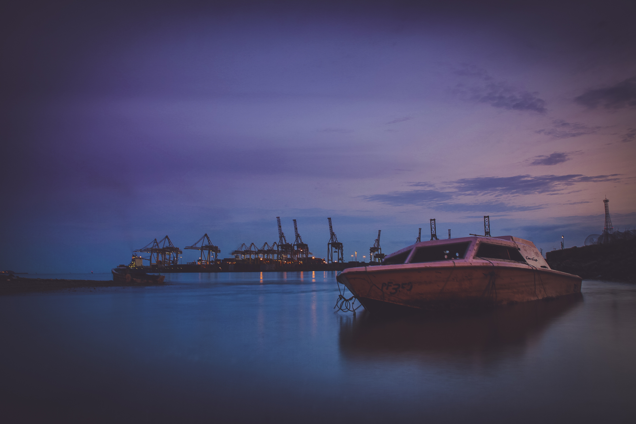 early morning boat ride