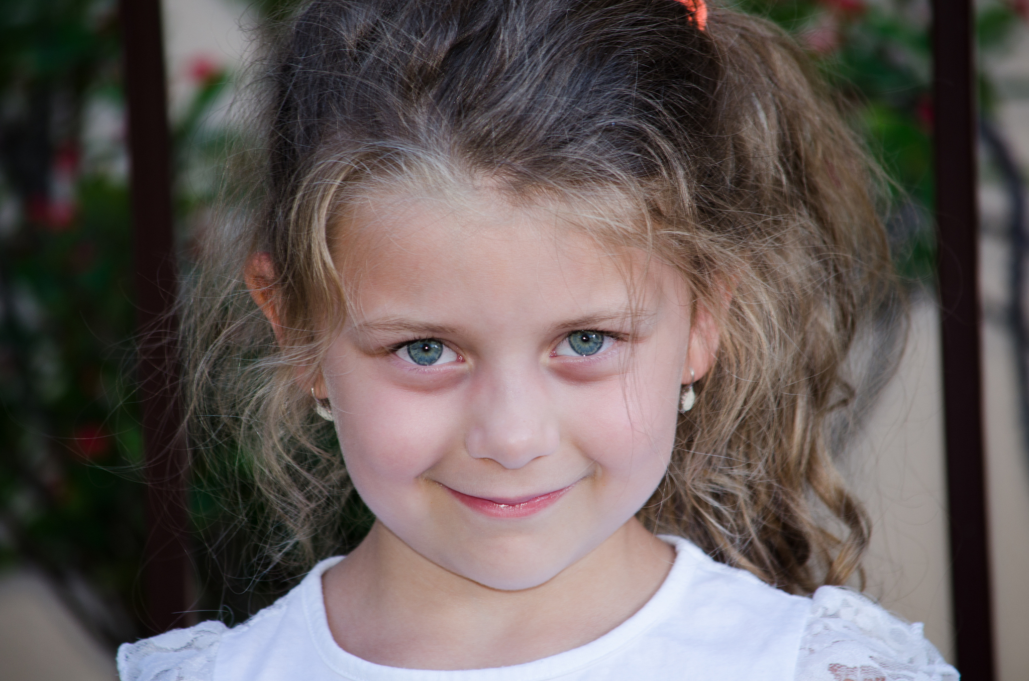 little adorable girl smiles