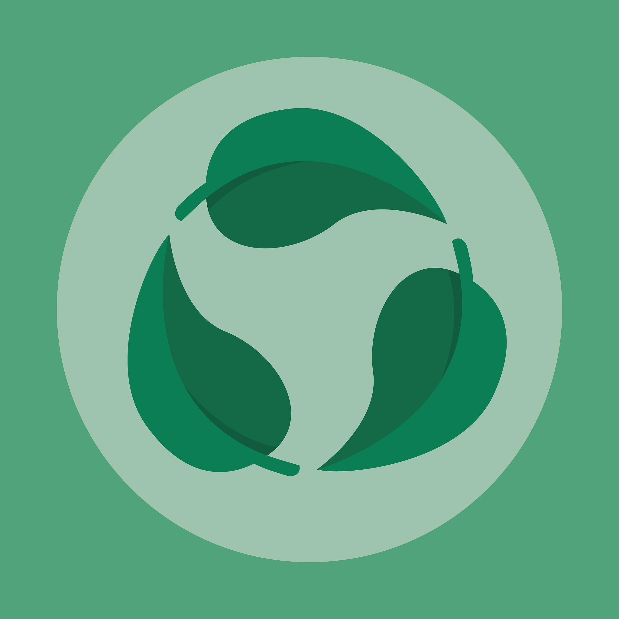 green leaf recycle symbol vector illustration