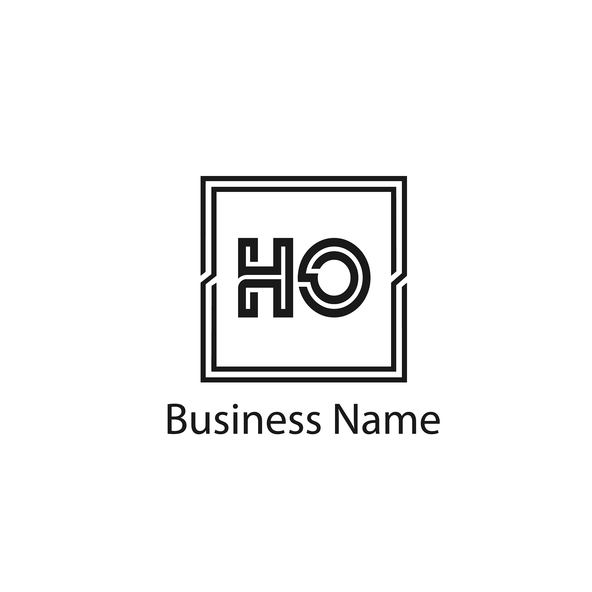 initial letter ho logo template design