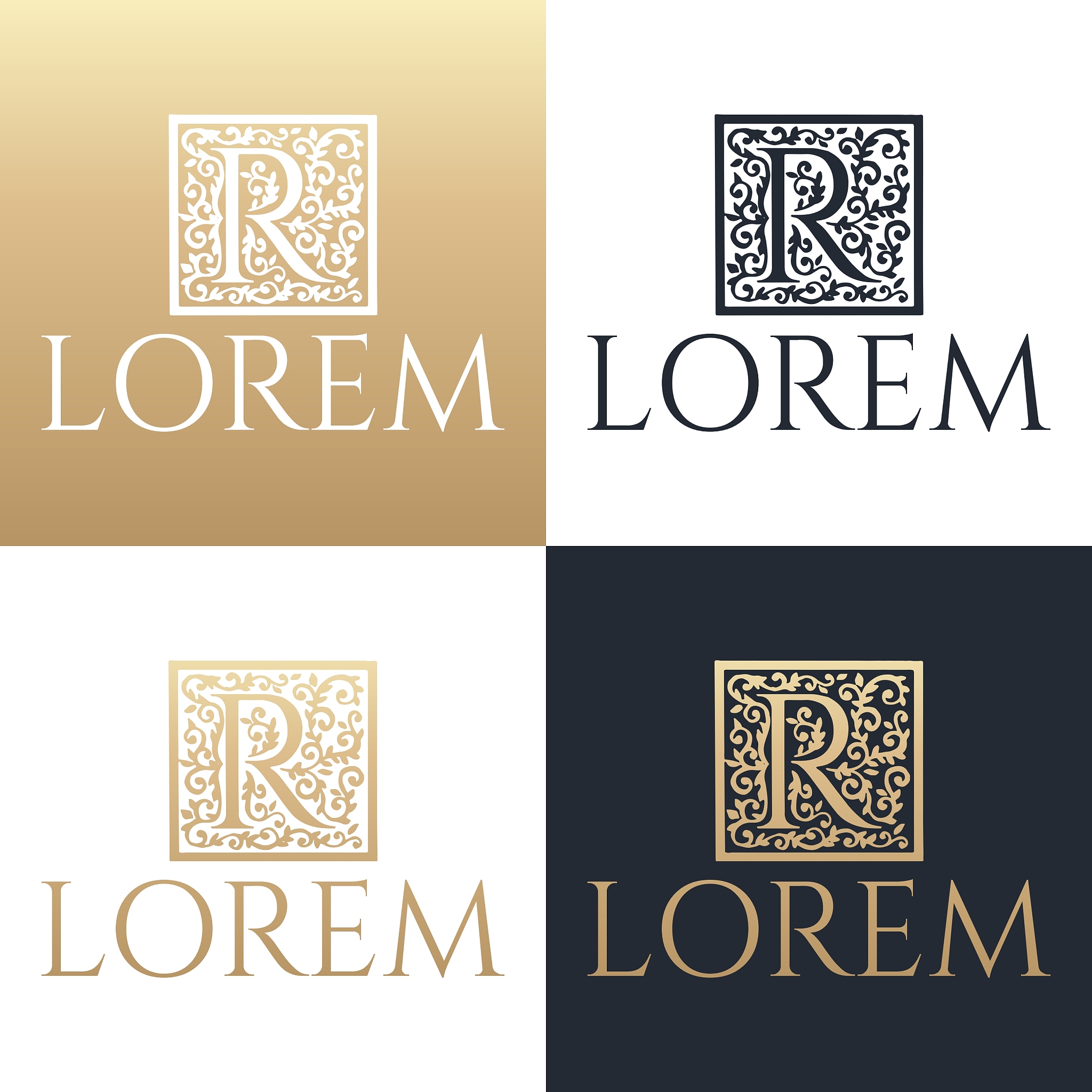calligraphic design element golden brand