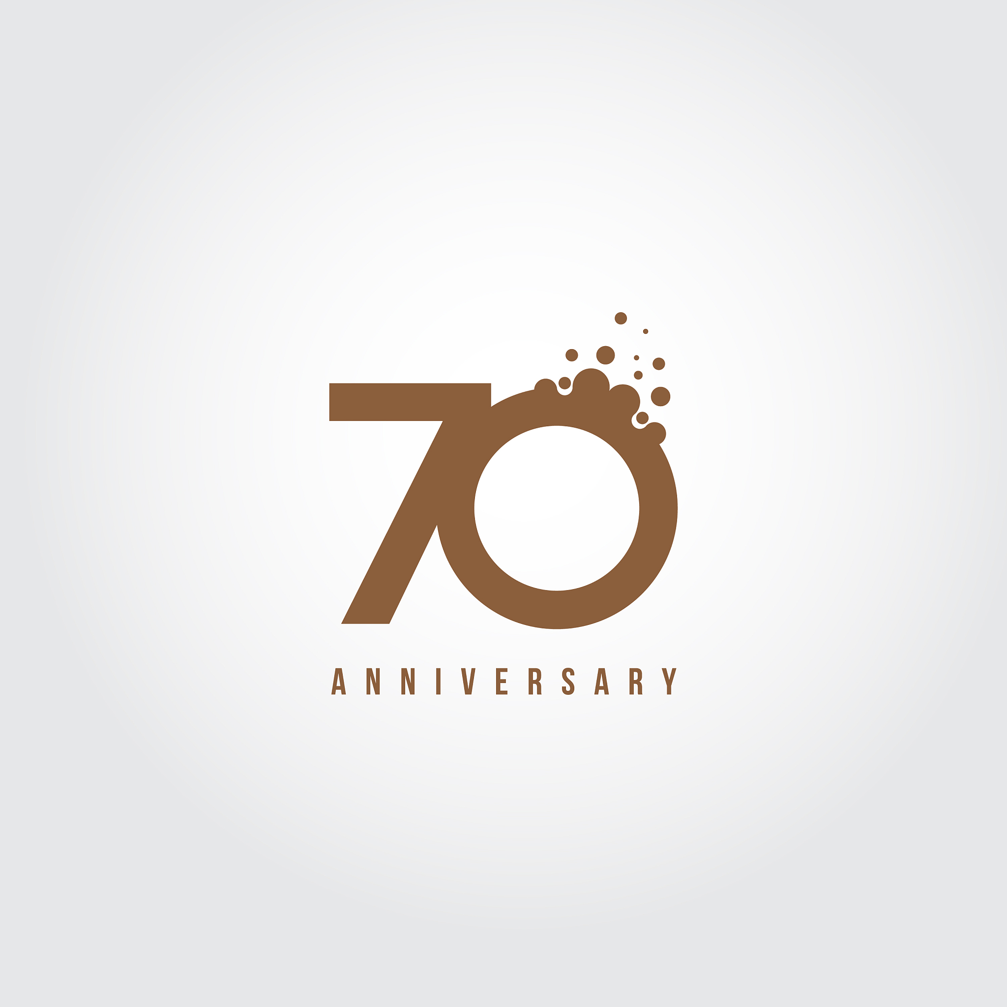 70 year anniversary template design