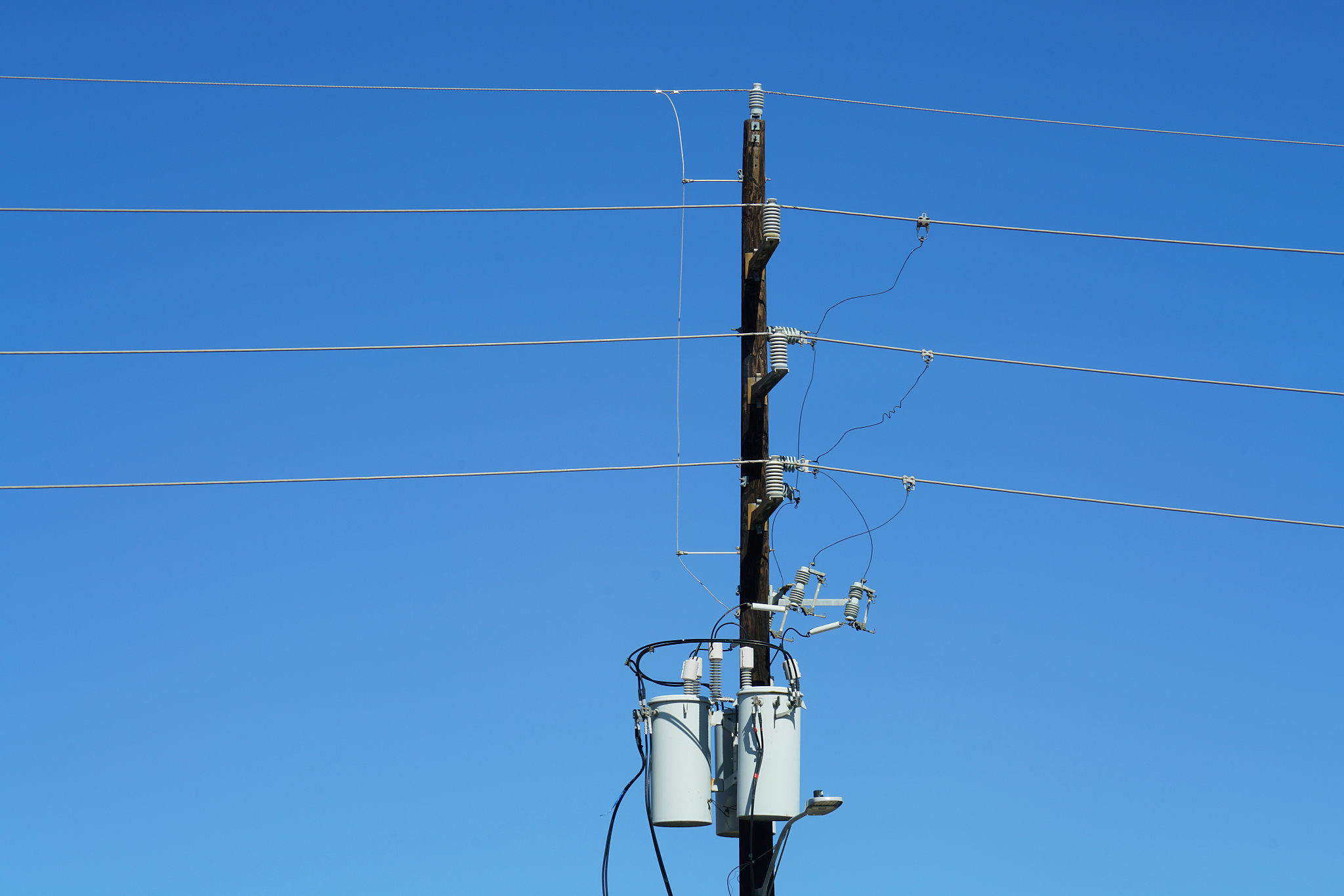 power lines in the city