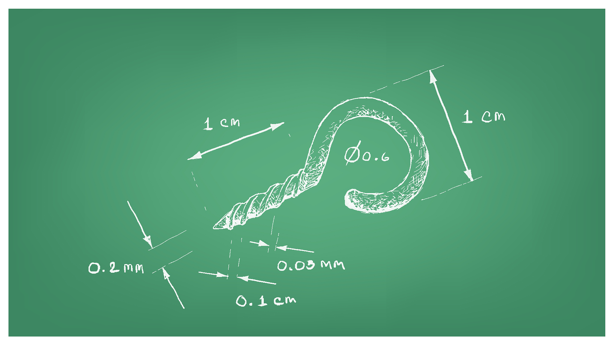 dimension of screw eye with self tapping