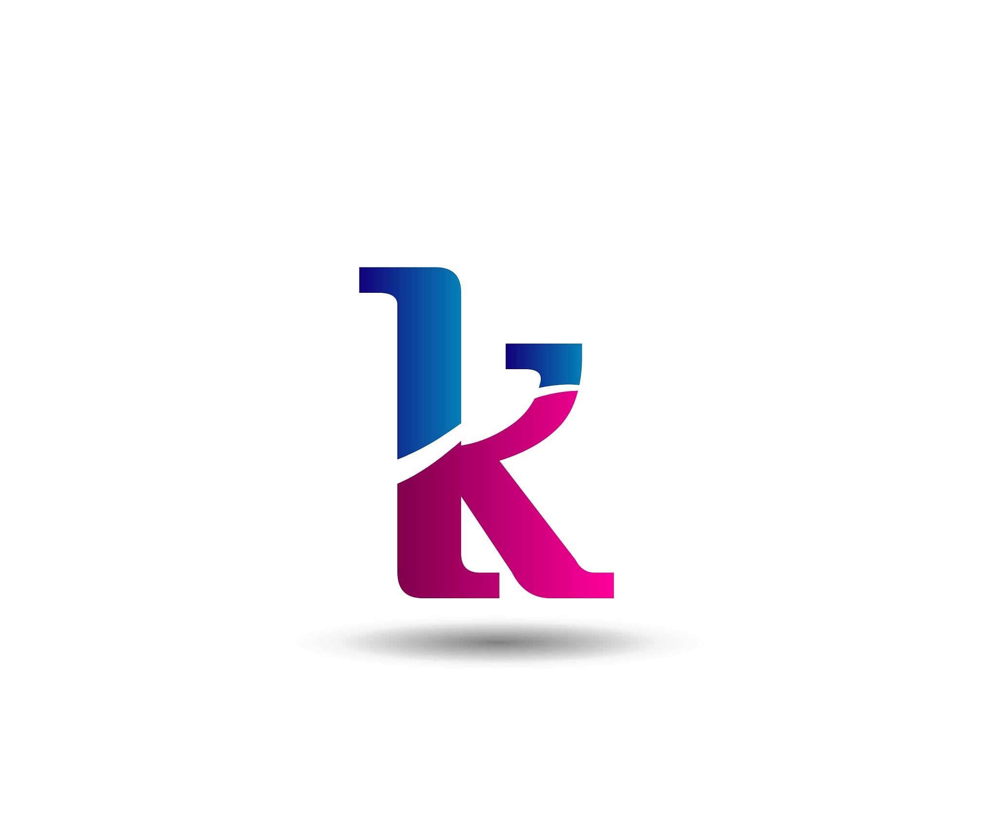 logo k letter company design template