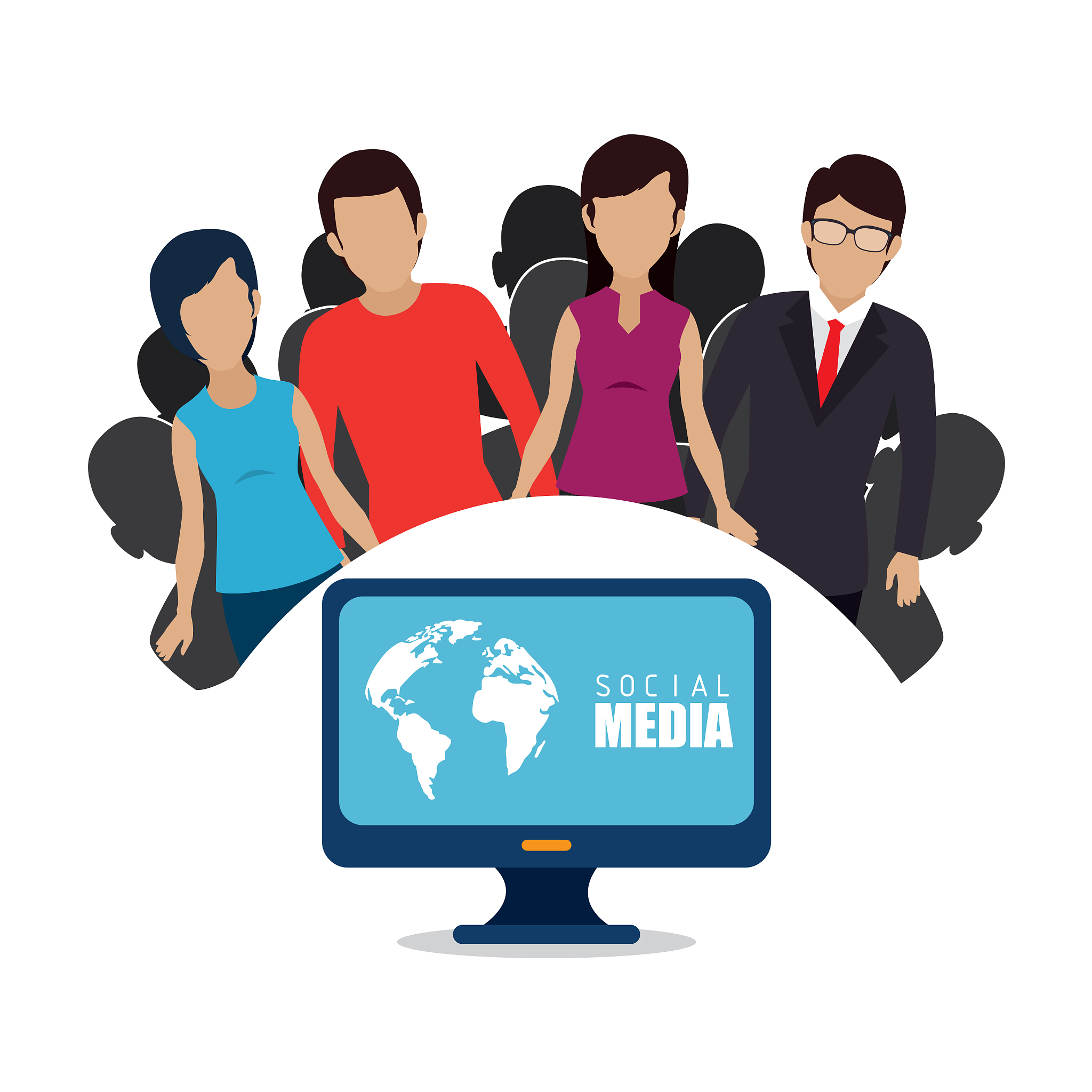 community with social media icons