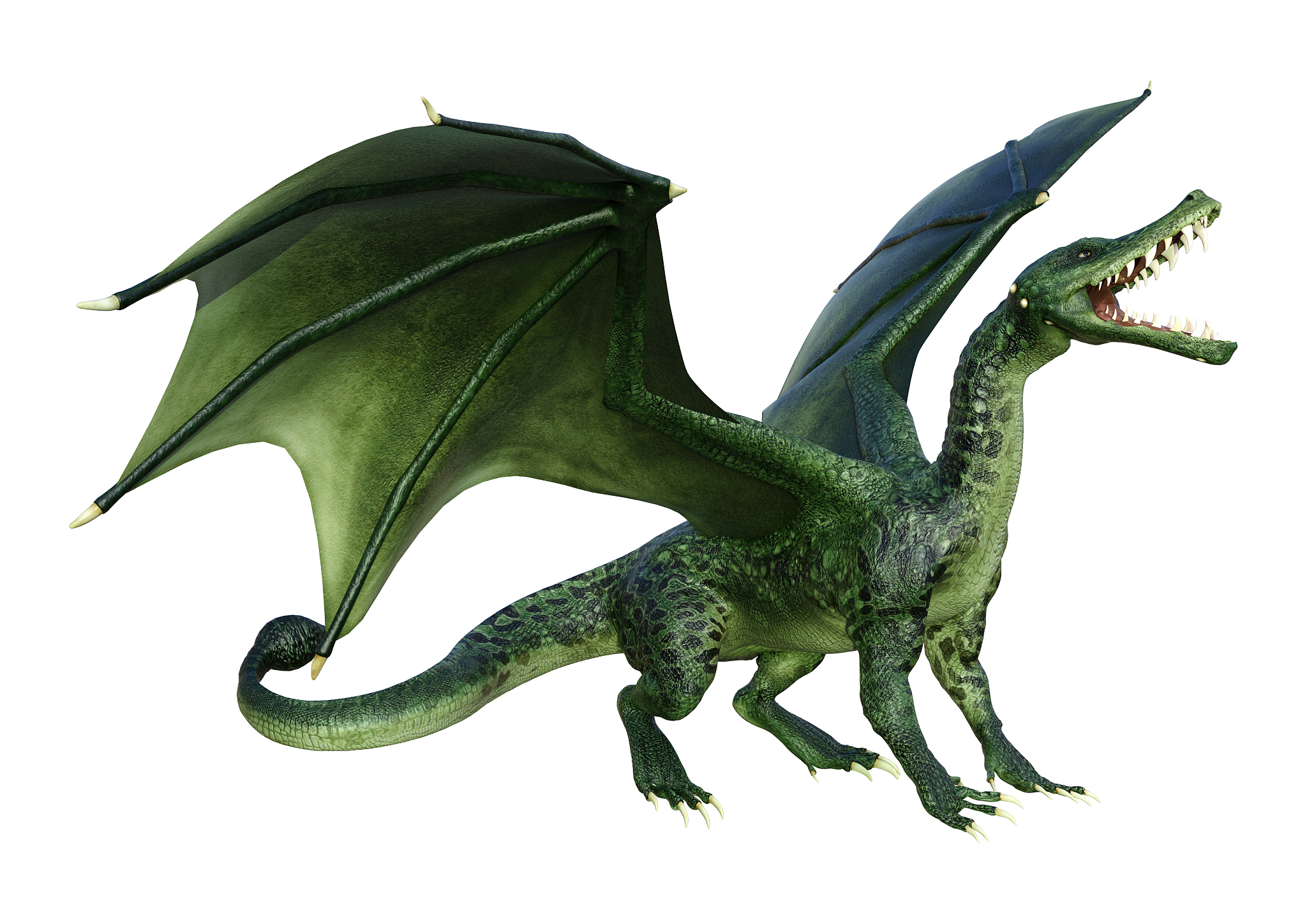 3d illustration fantasy dragon on white