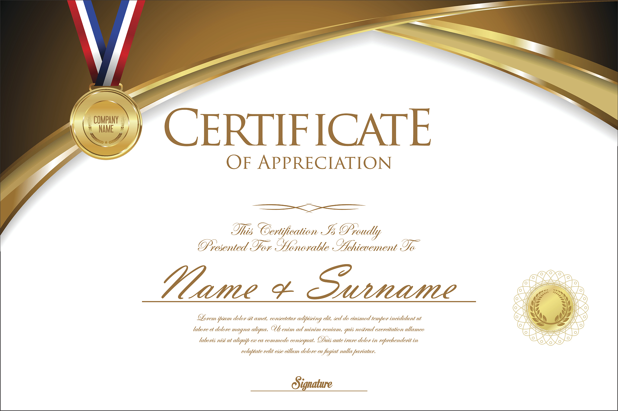 certificate or diploma retro design
