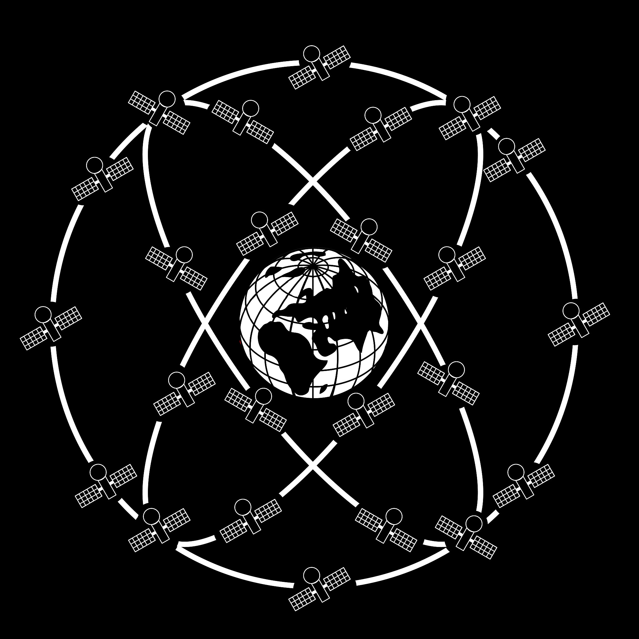 space satellites in eccentric orbits around the earth.