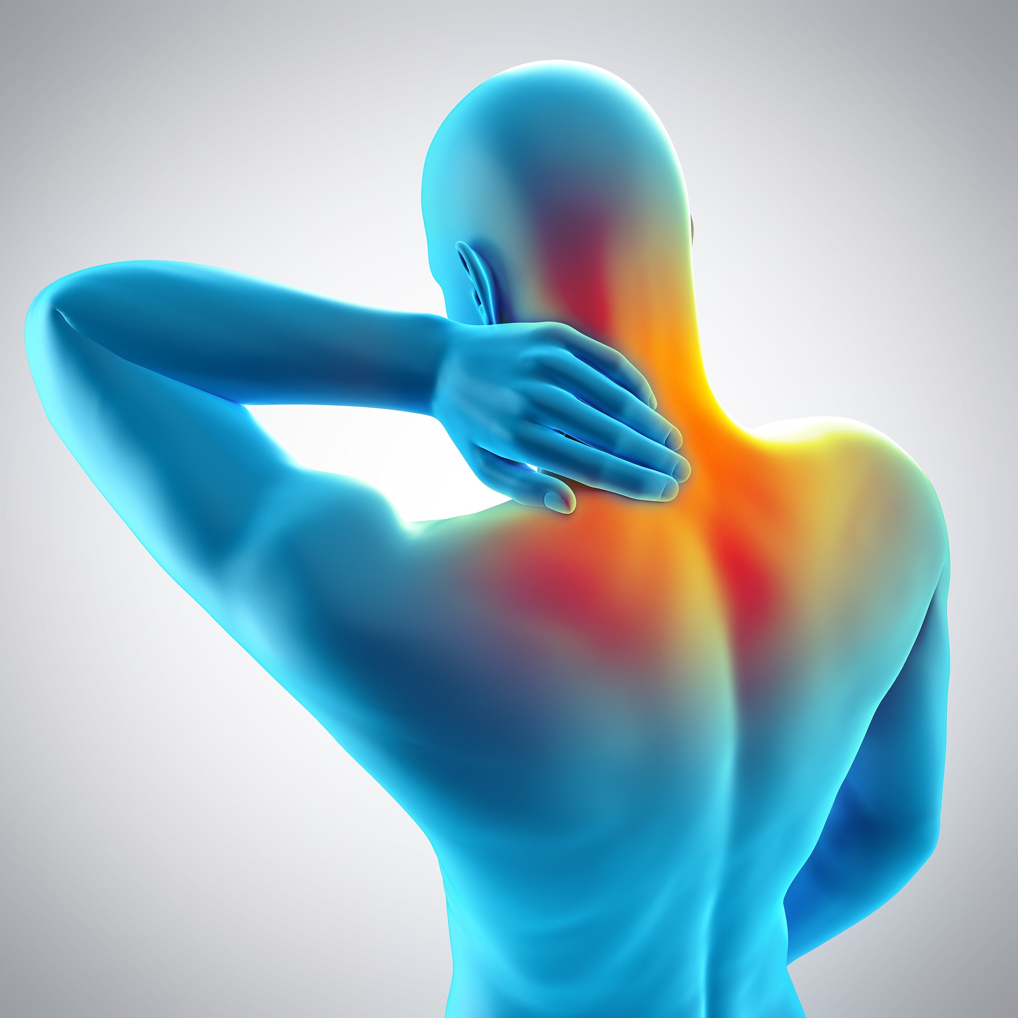 human neck pain, illustration
