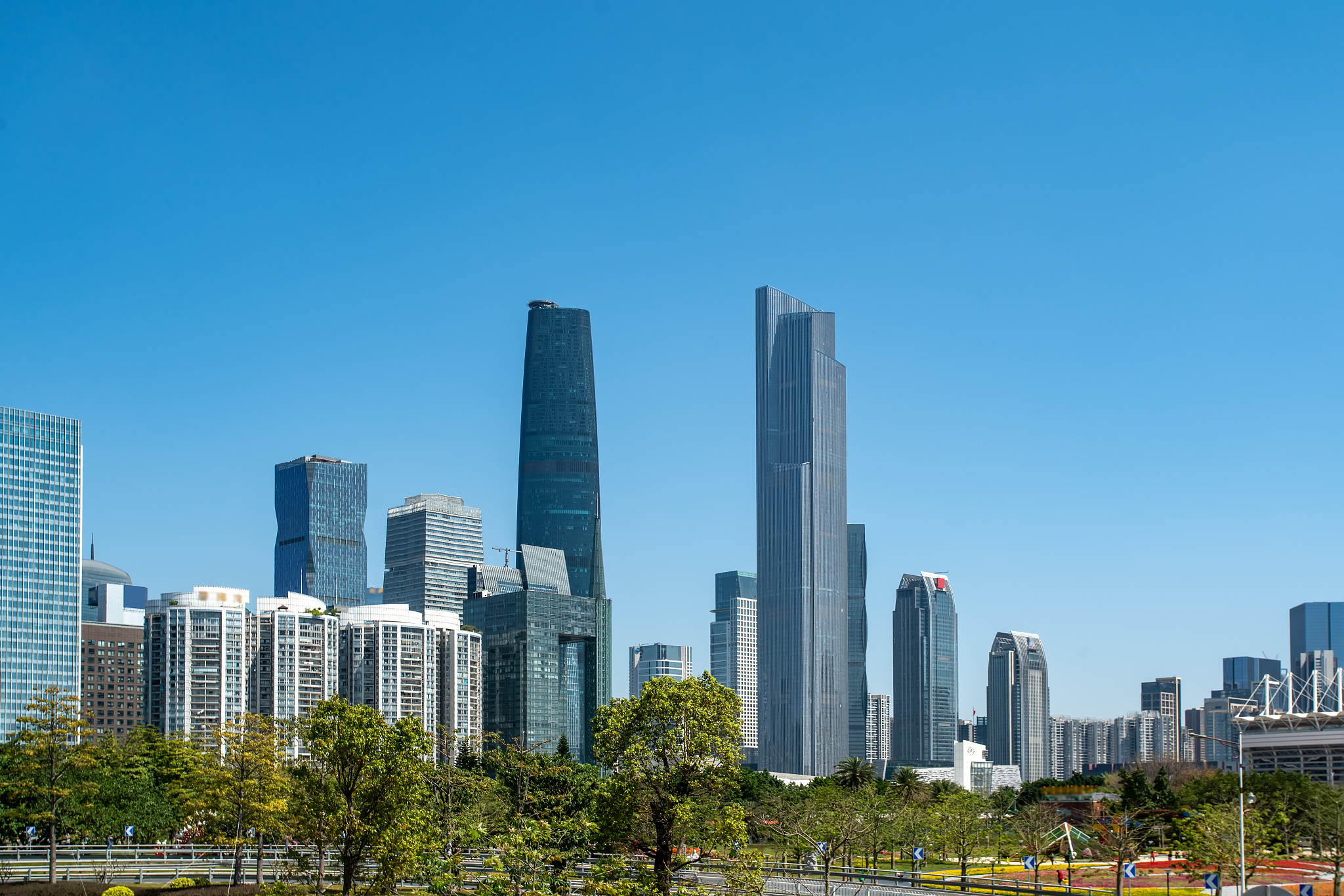 guangzhou financial center modern building skyline