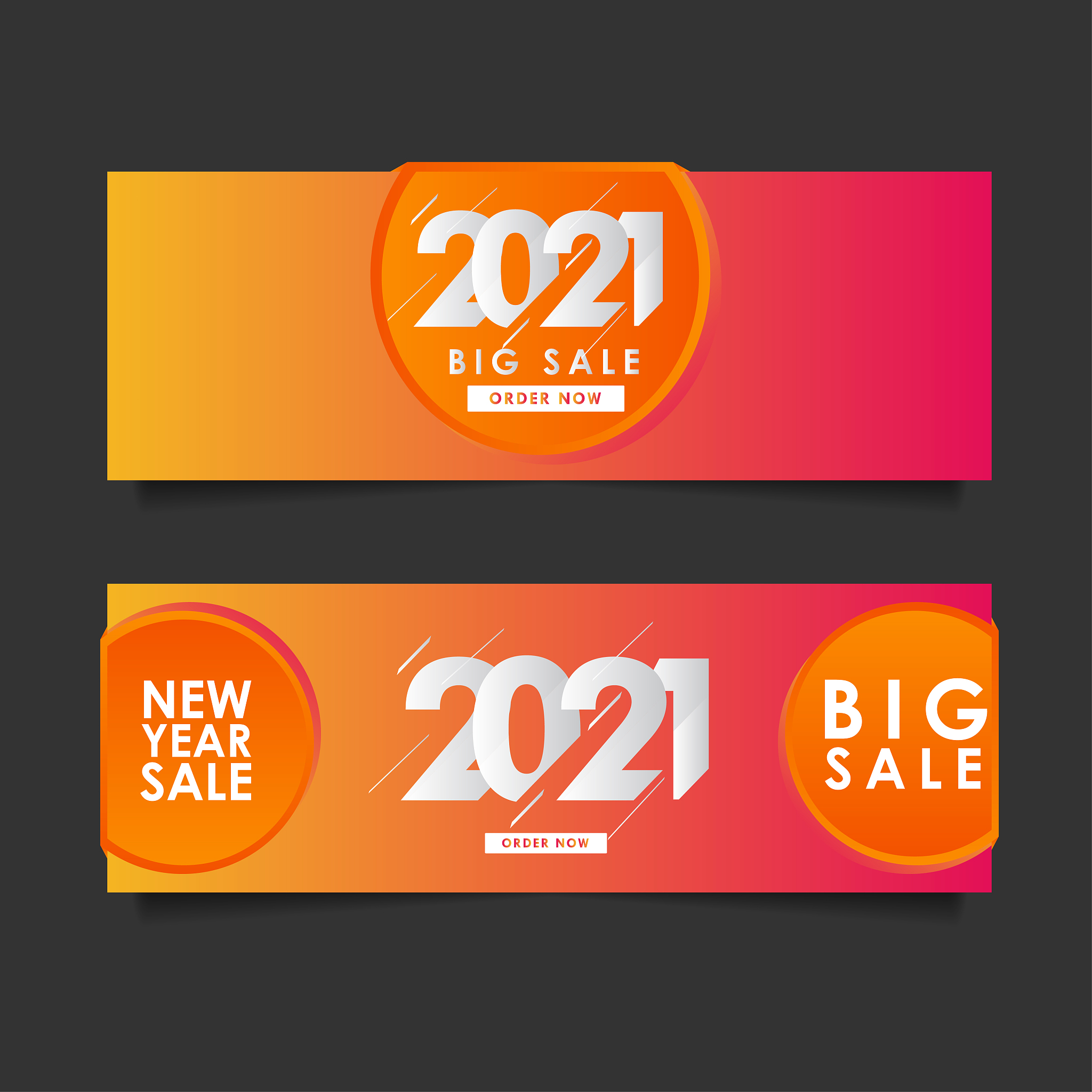 happy new years 2021 big sale celebration vector template design