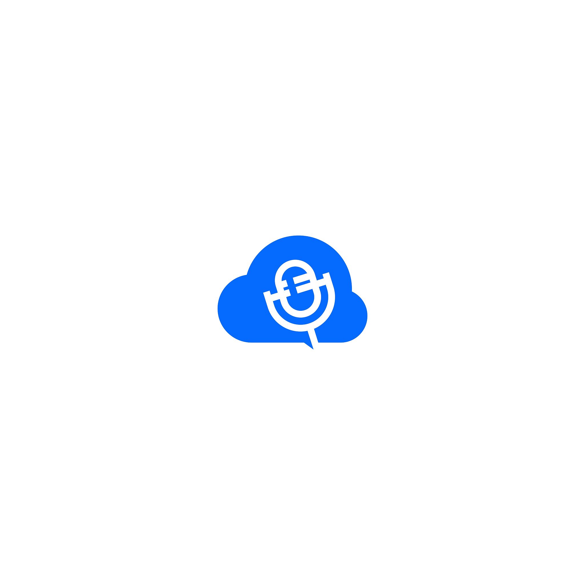 server cloud podcast vector icon illustration