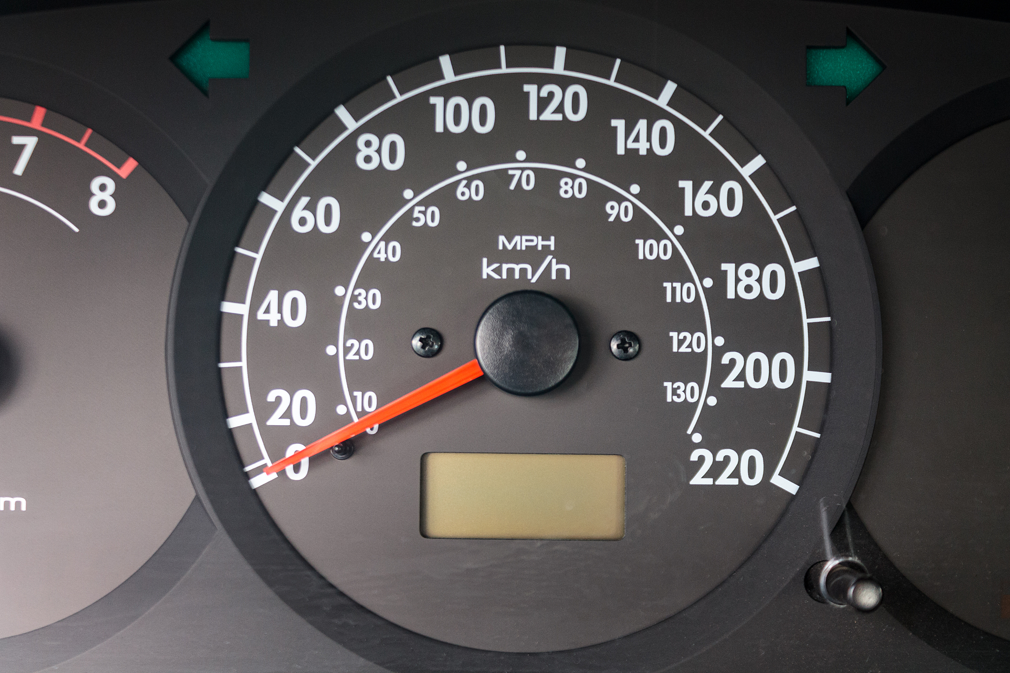 car dashboard with instruments speedometer