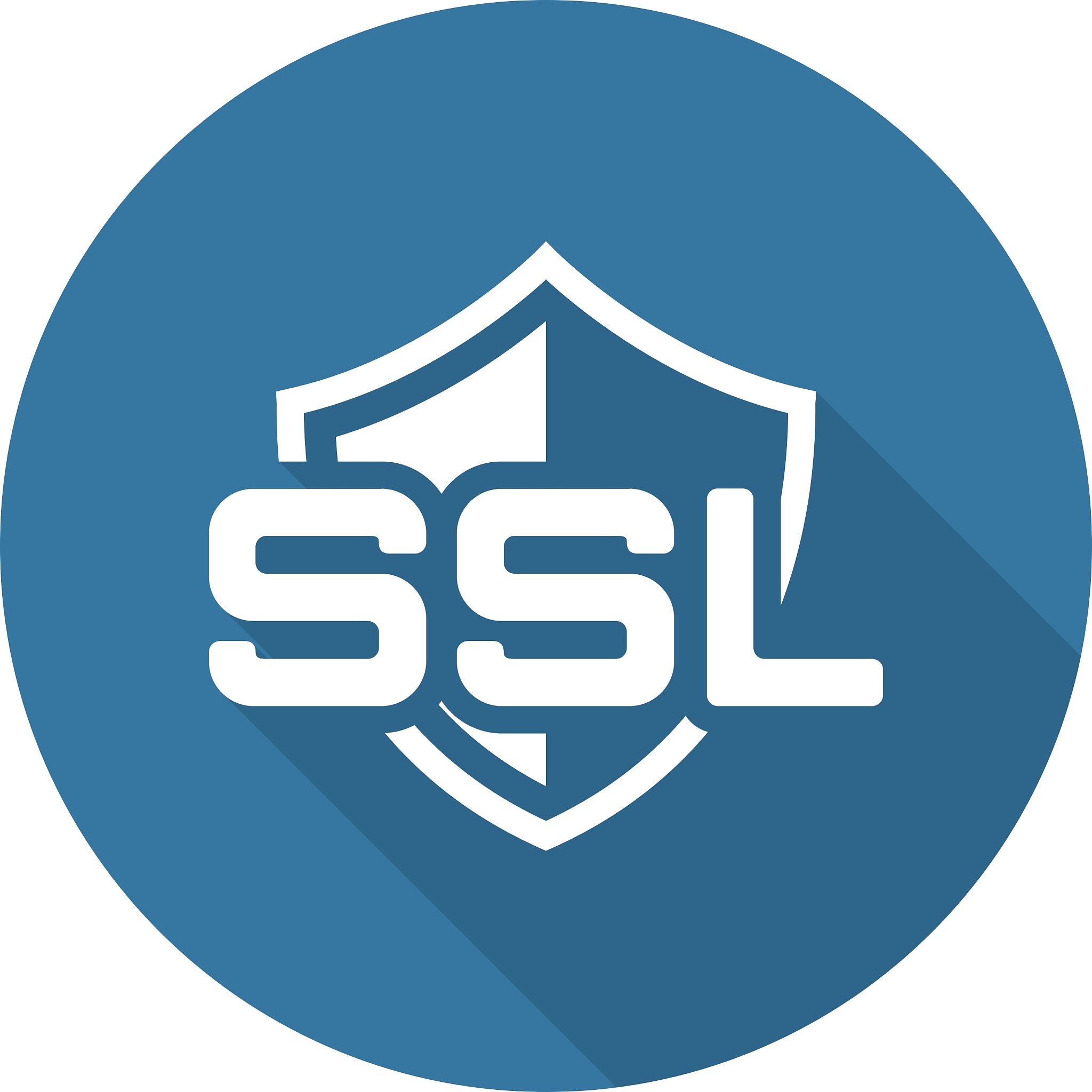 ssl protection icon flat design