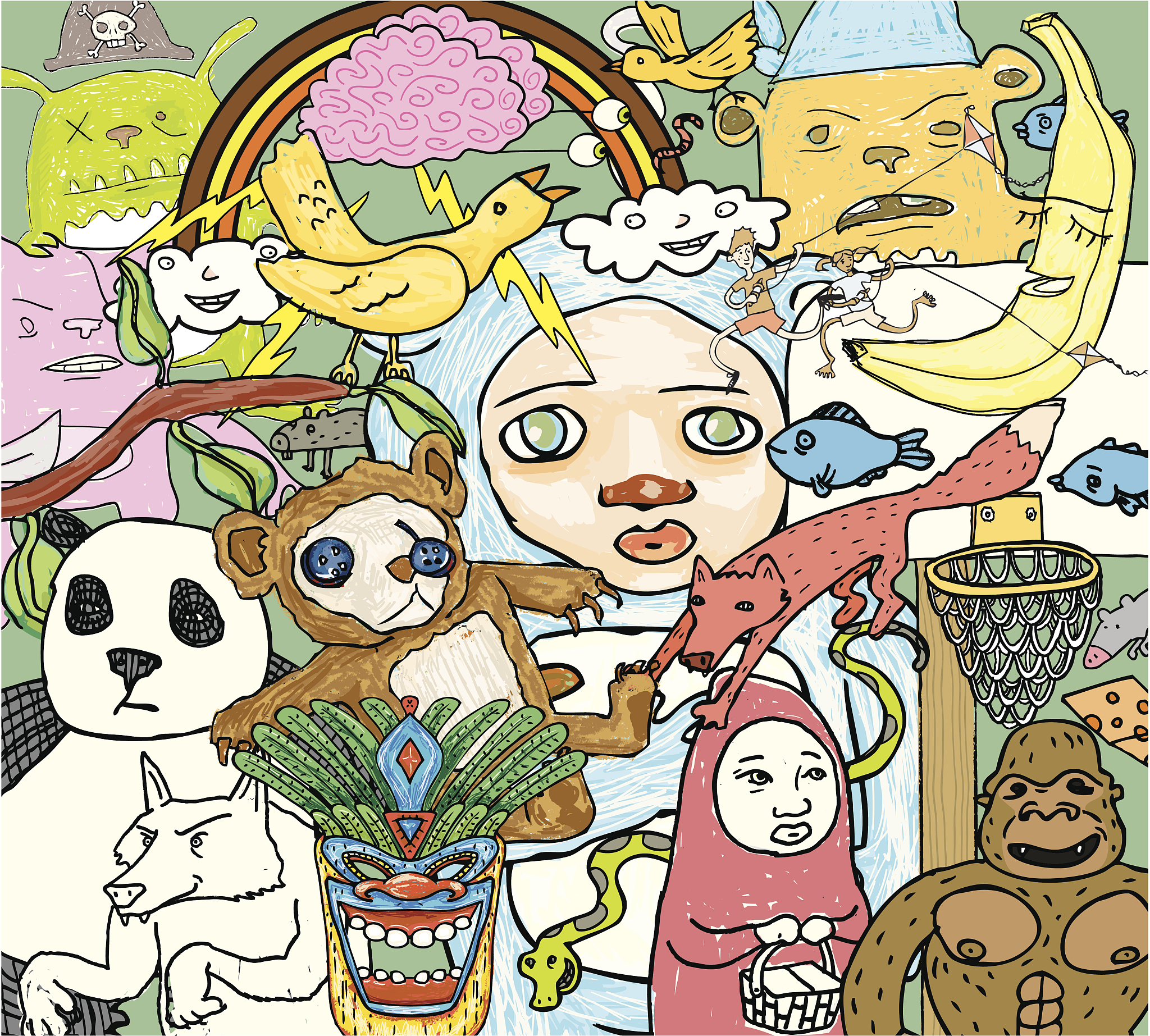 英文Character在绘画中是特定指人类吗？还是包括吉祥物角色、动物角色？