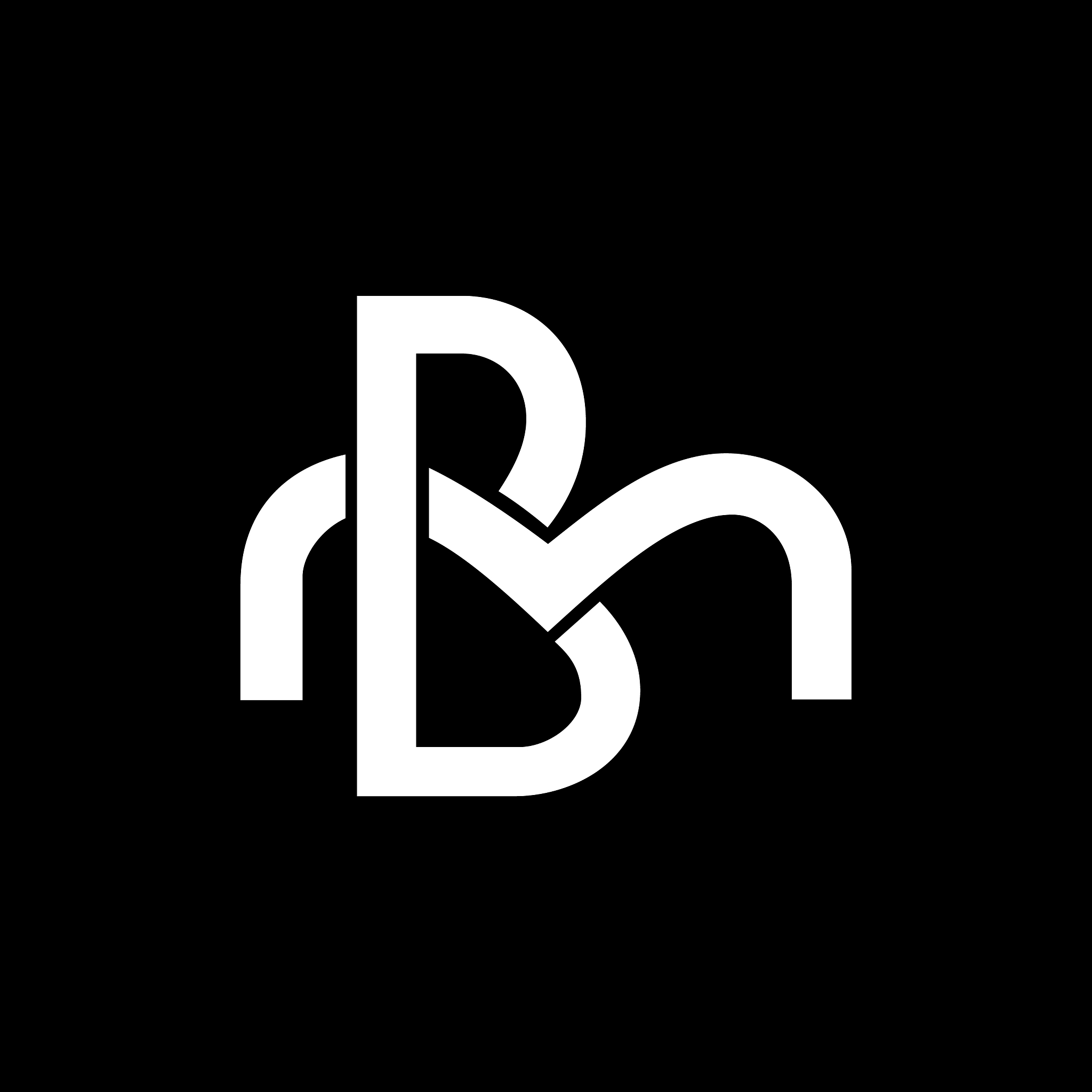 bm b m letter logo design initial letter bm