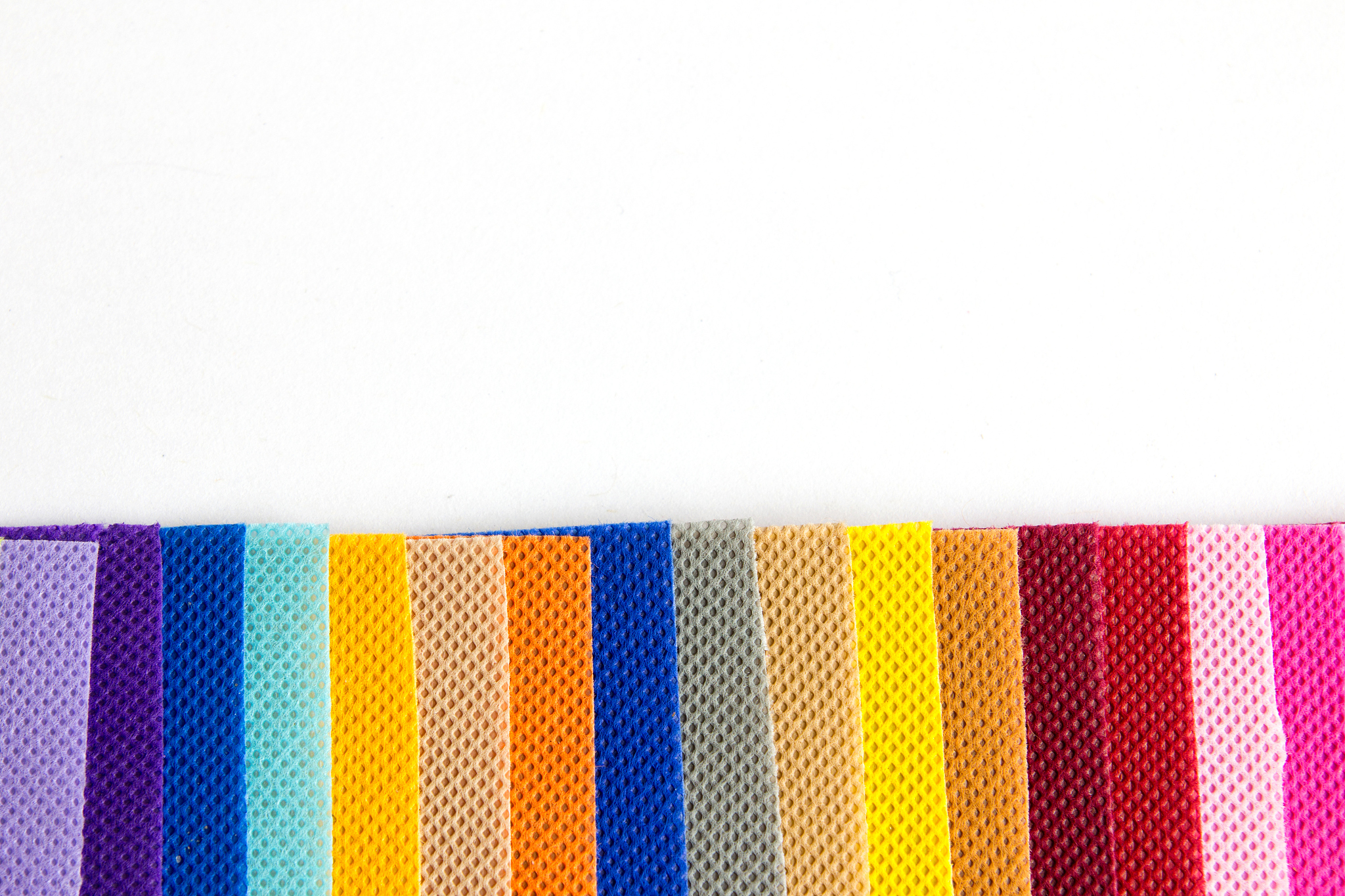 colorful clothes on white background