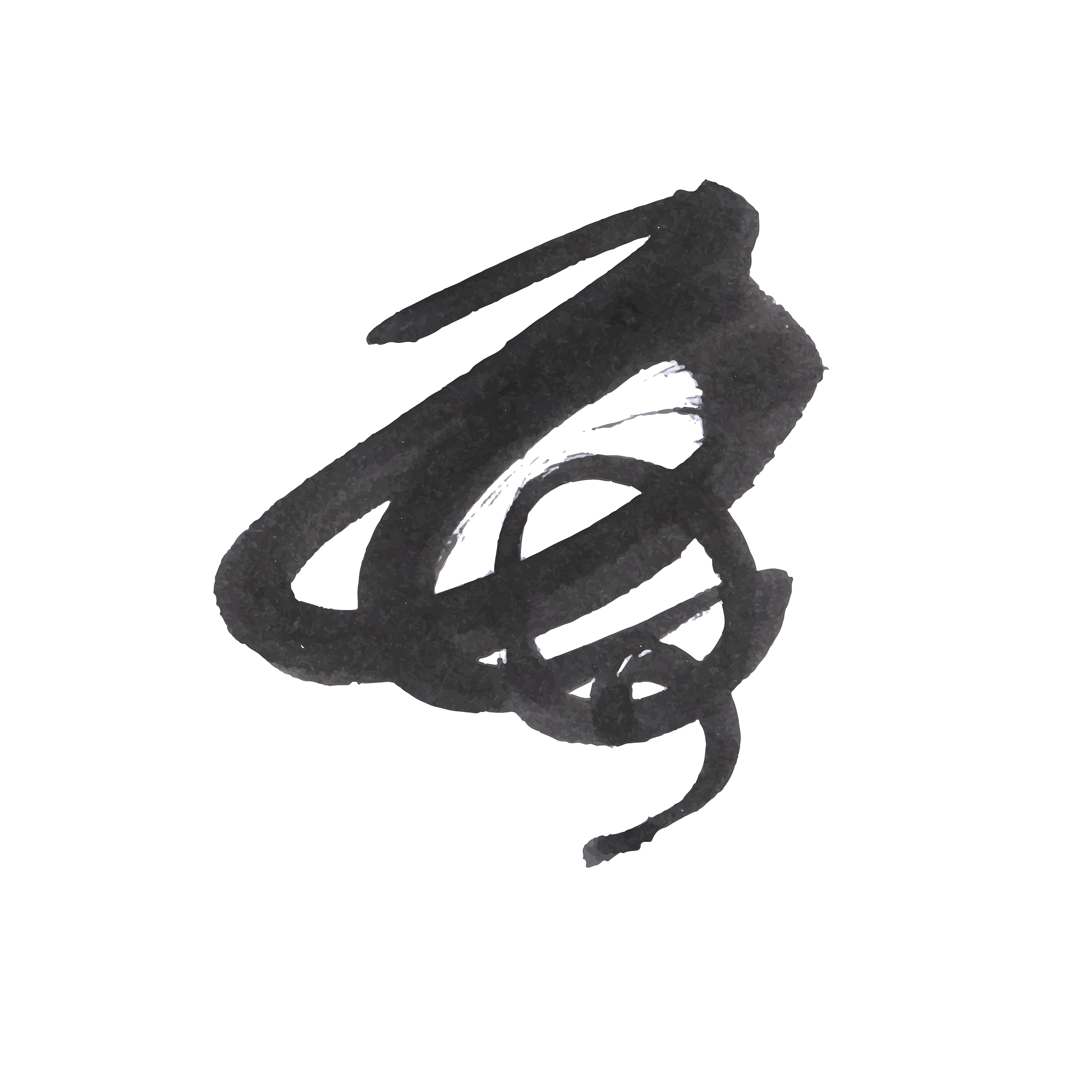 grunge ink pen stroke
