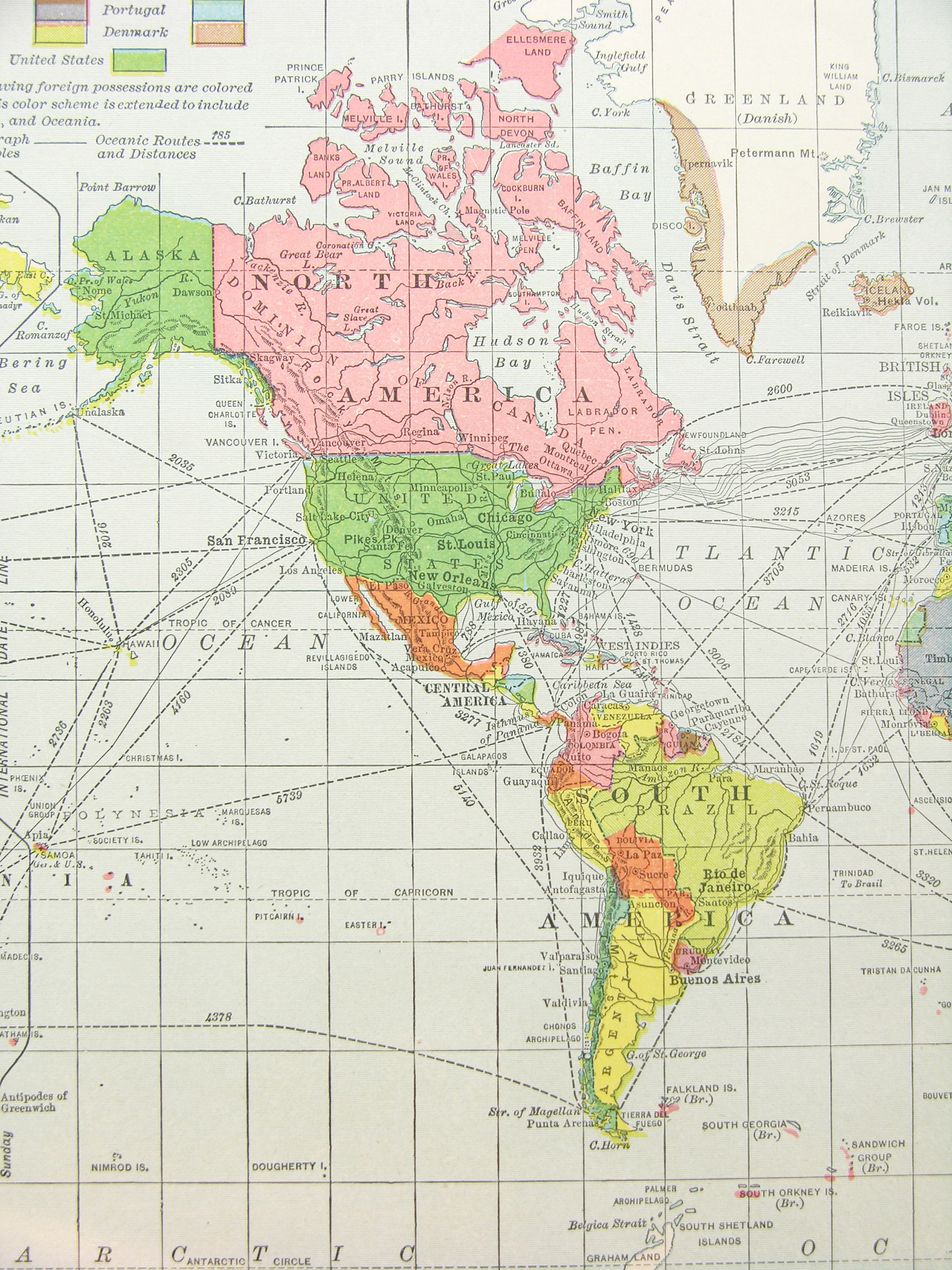 antique map of the americas