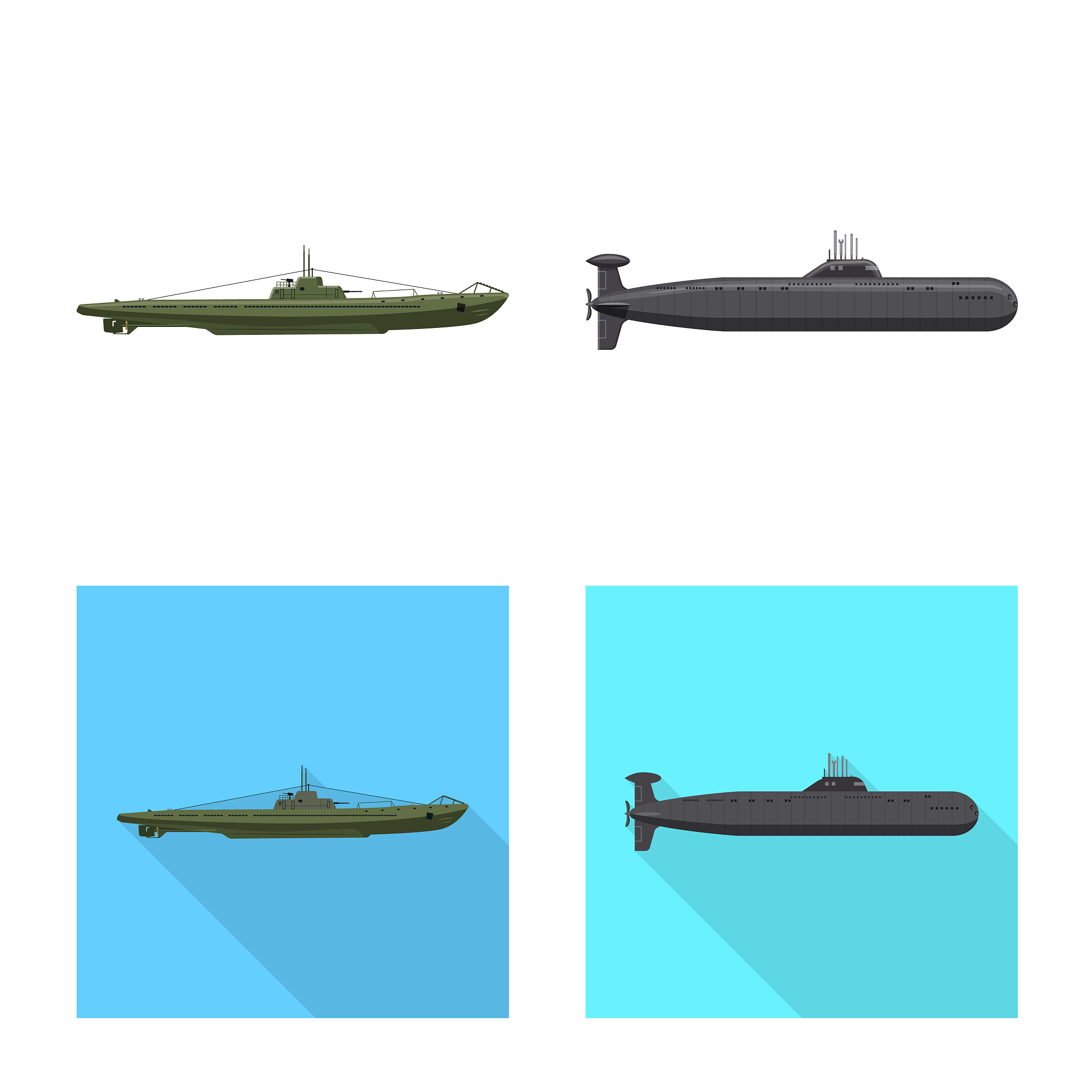 war and ship sign set of