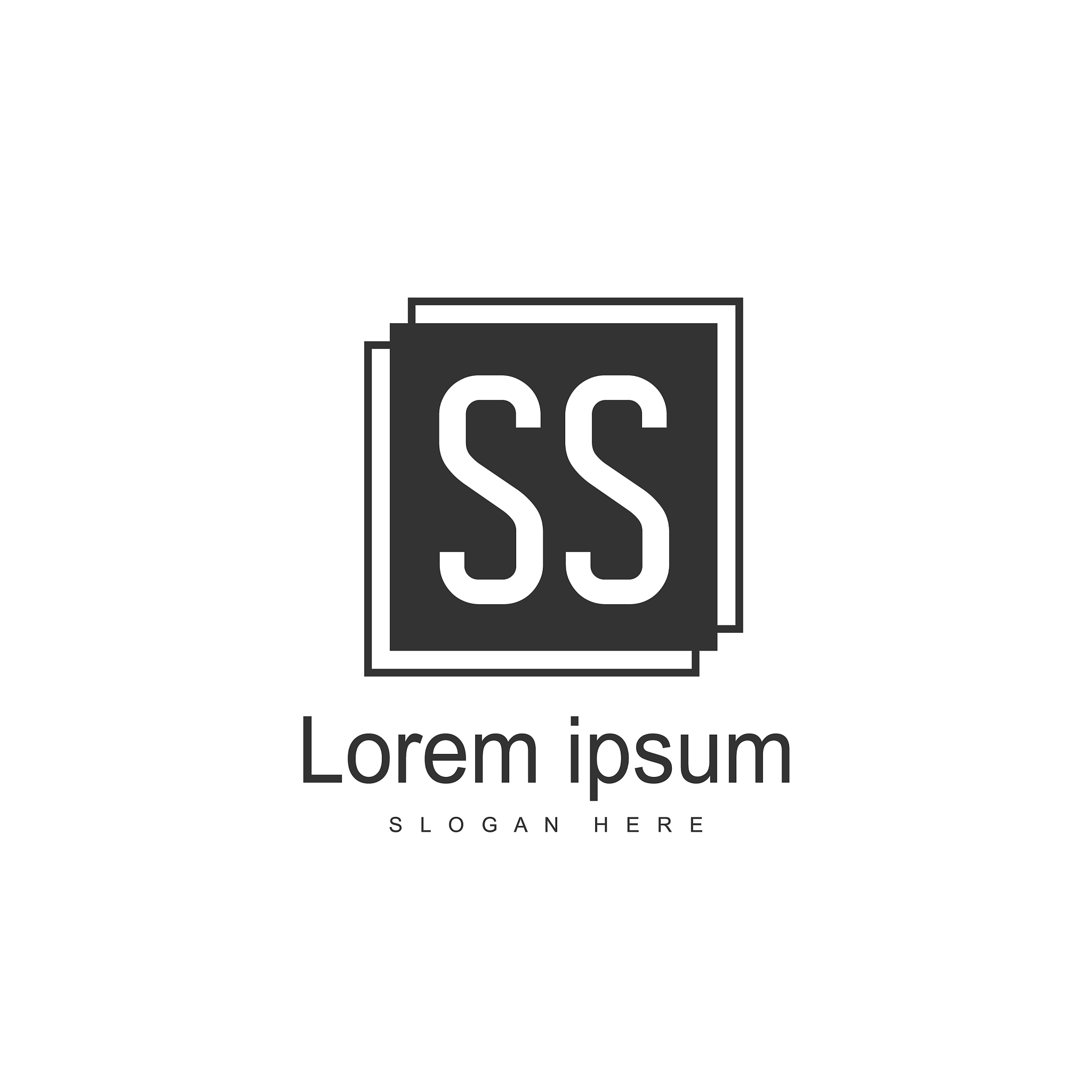 initial letter ss logo template minimalist letter