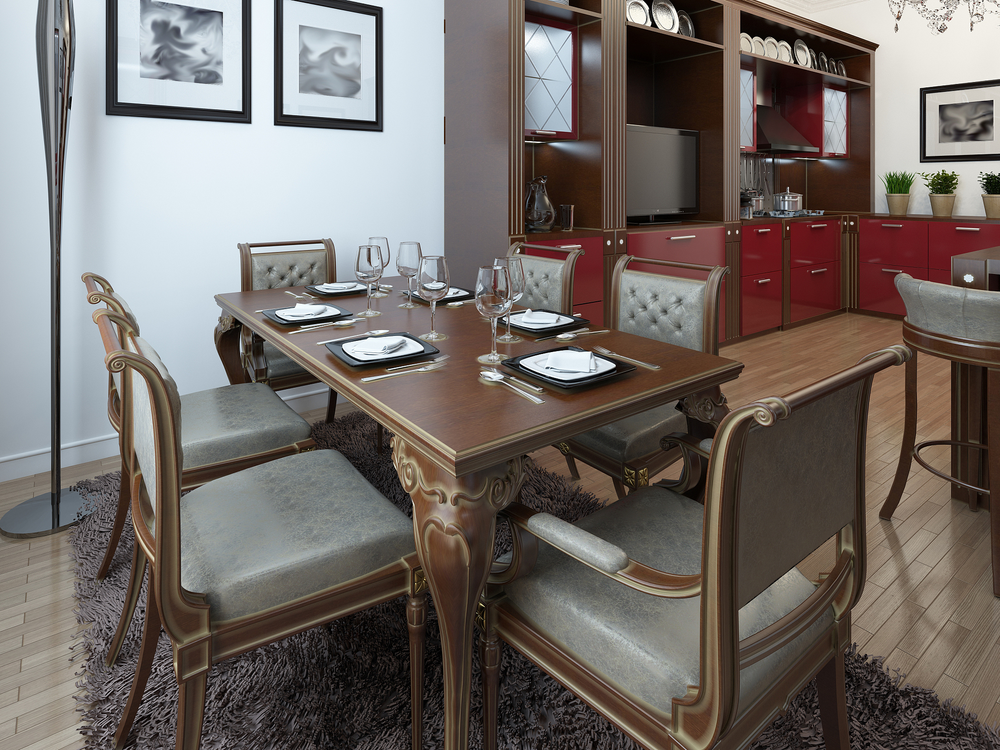 kitchen in the art deco style