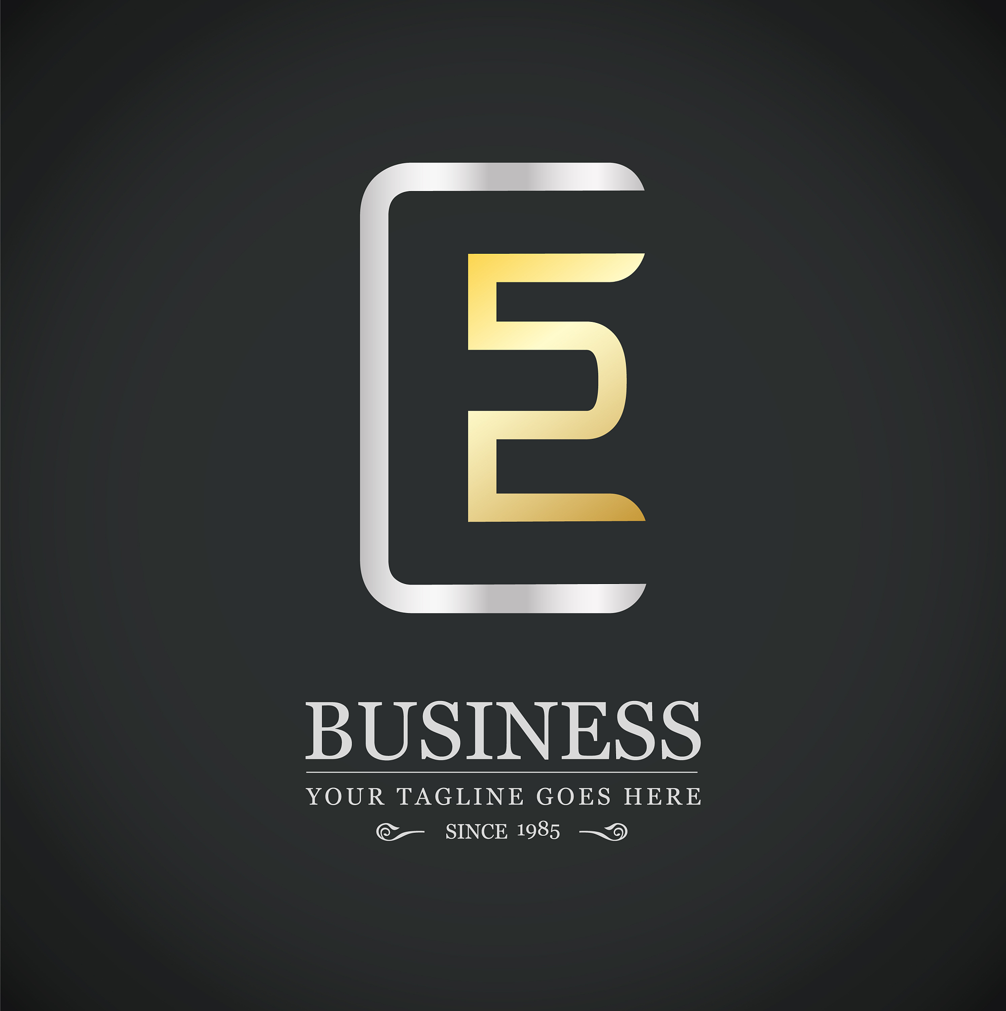 alphabetic logo design with elegent design and