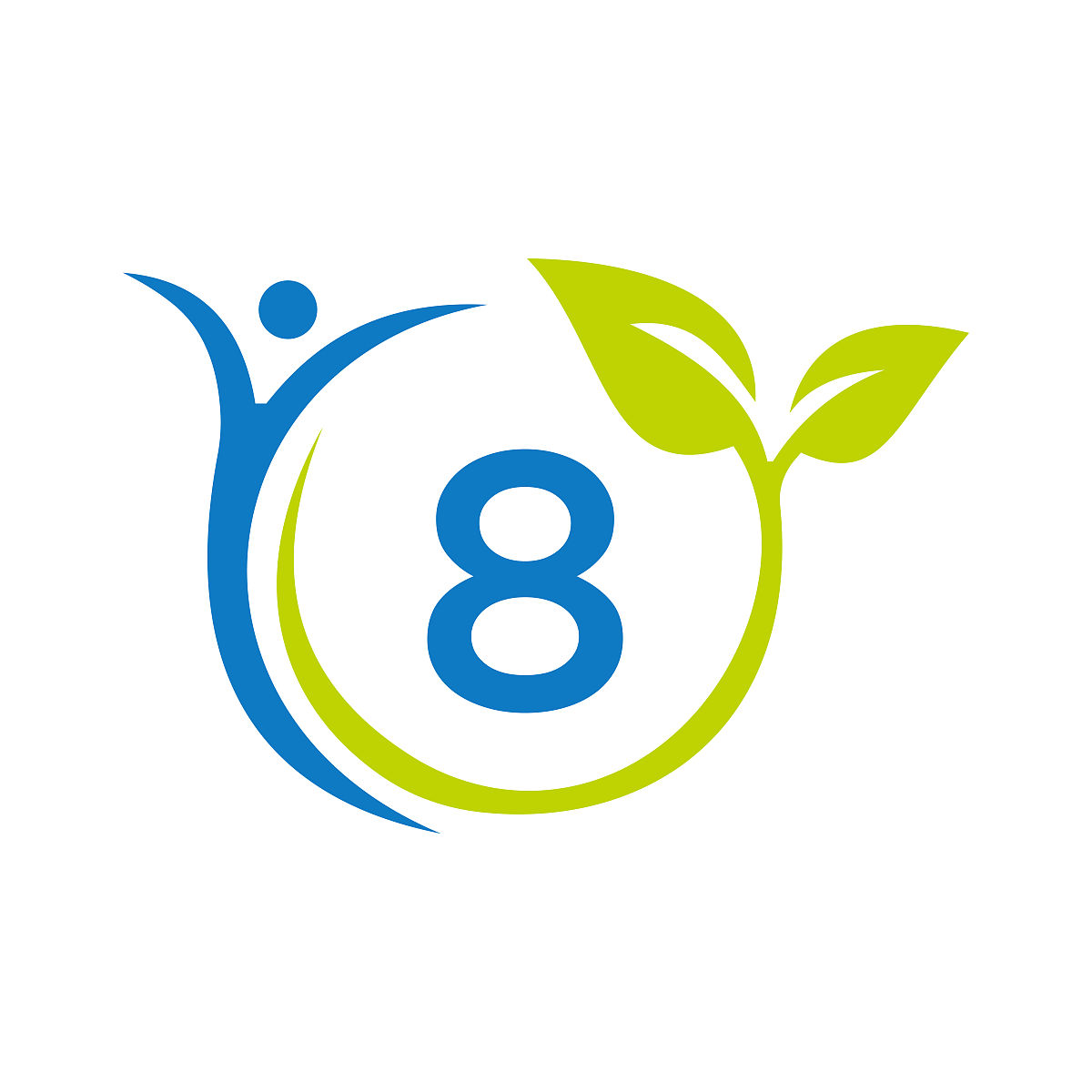 字母8保健标志设计.医疗标识模板.生物,健身,人体健康标志上的字母8矢