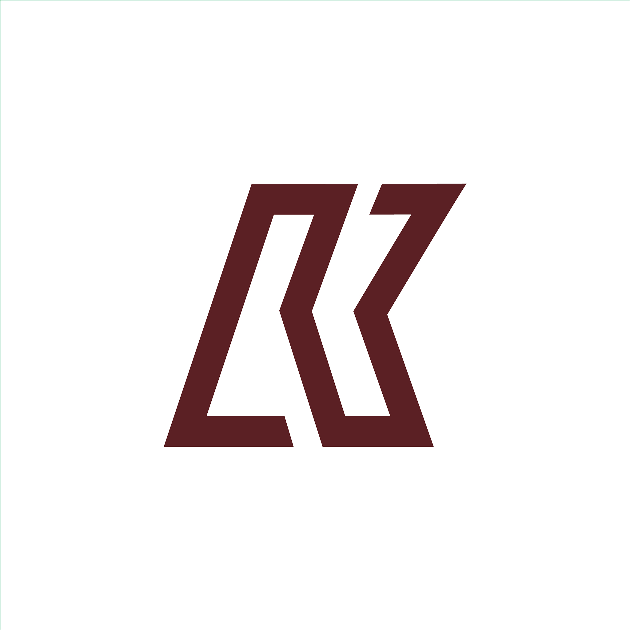 initial letter k logo design template