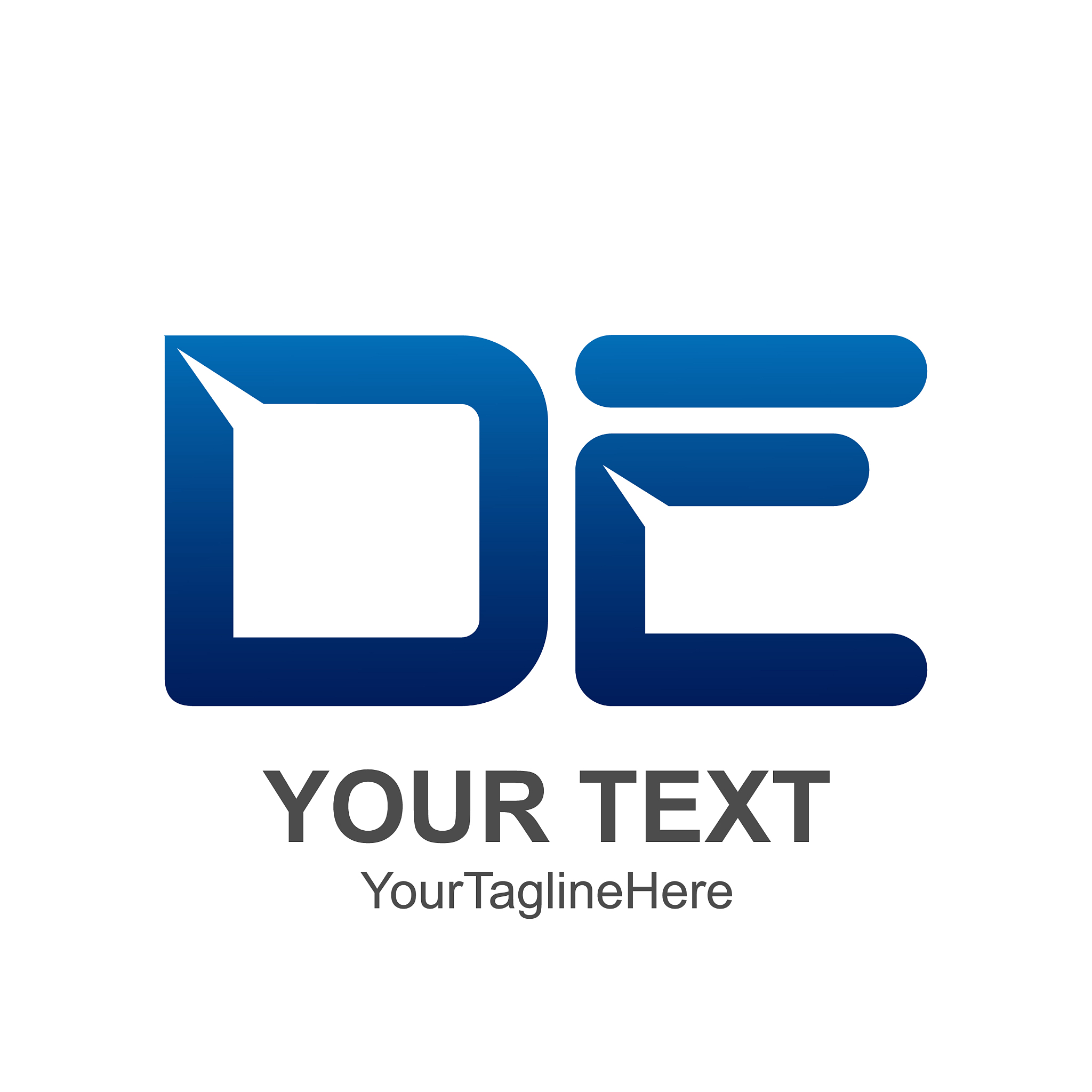 initial letter de logo design template element