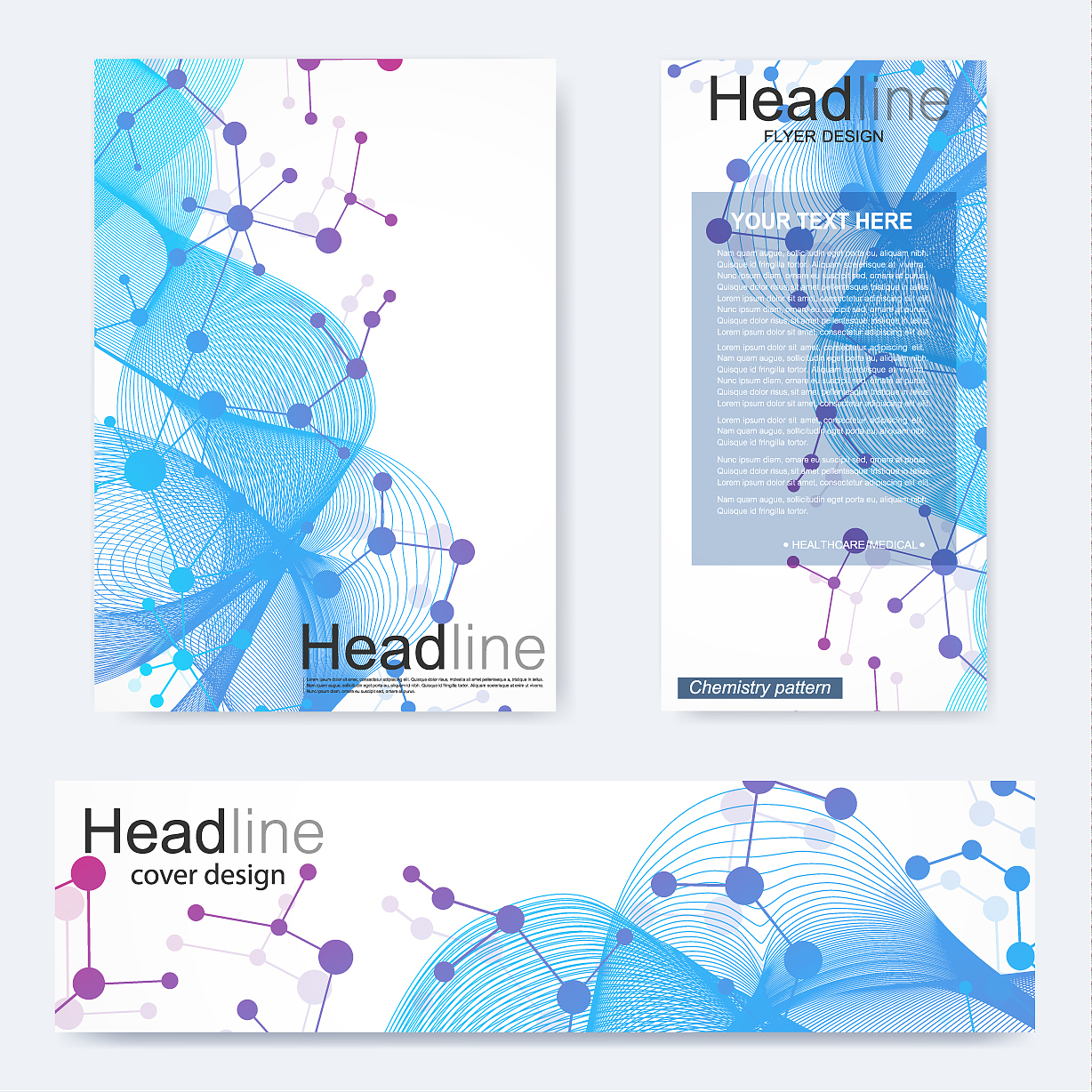 set flyer brochure size a4 templatebanner